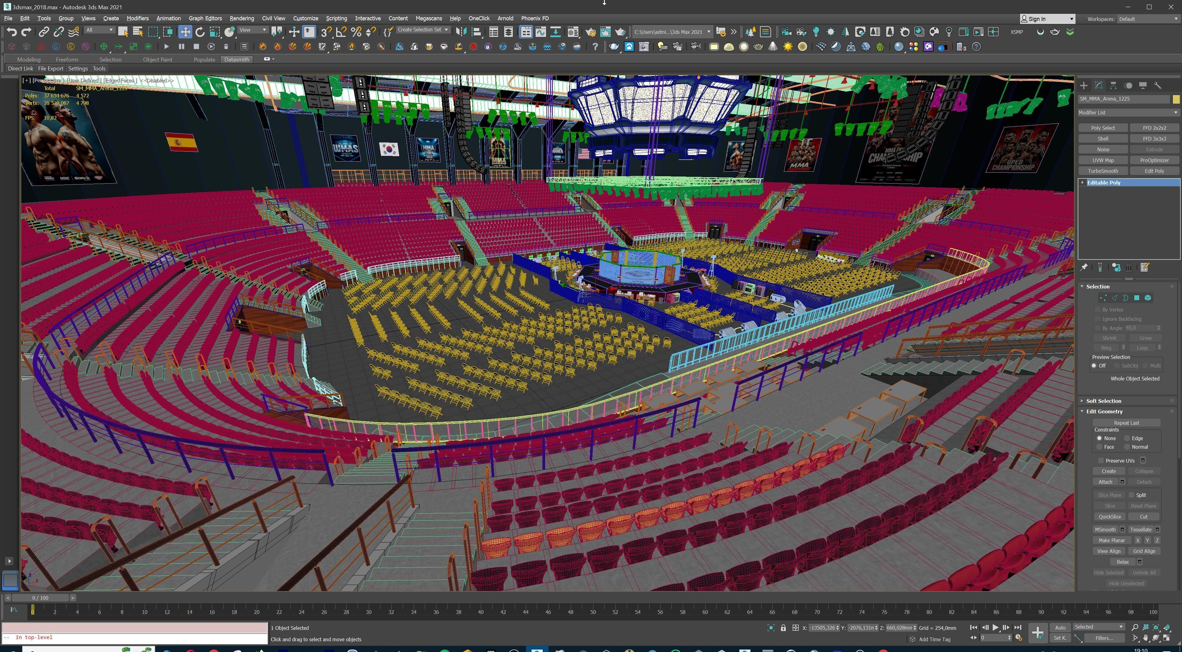 MMA Fight Arena Stadium Interior 3D model_56