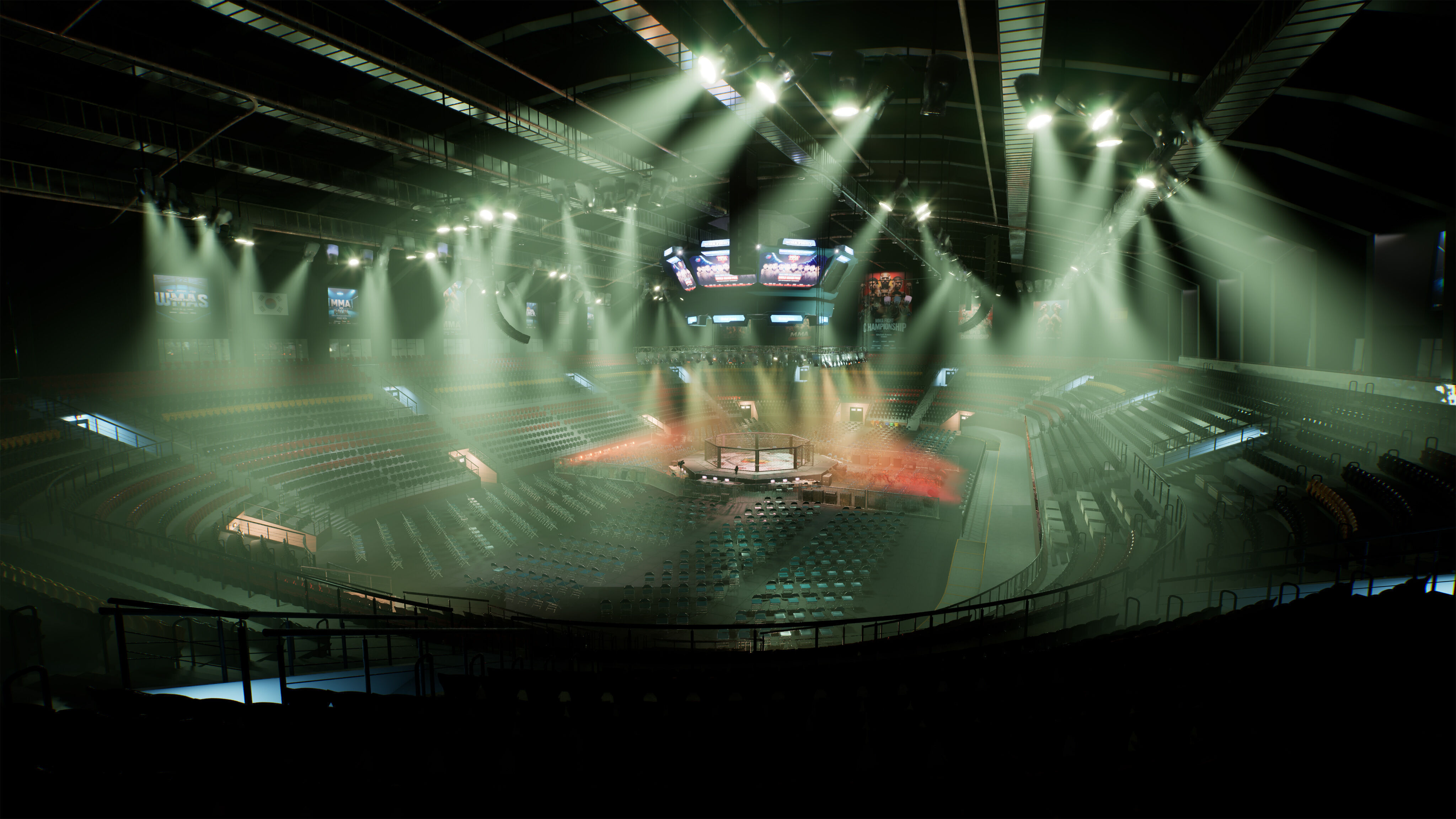 MMA Fight Arena Stadium Interior 3D model_17