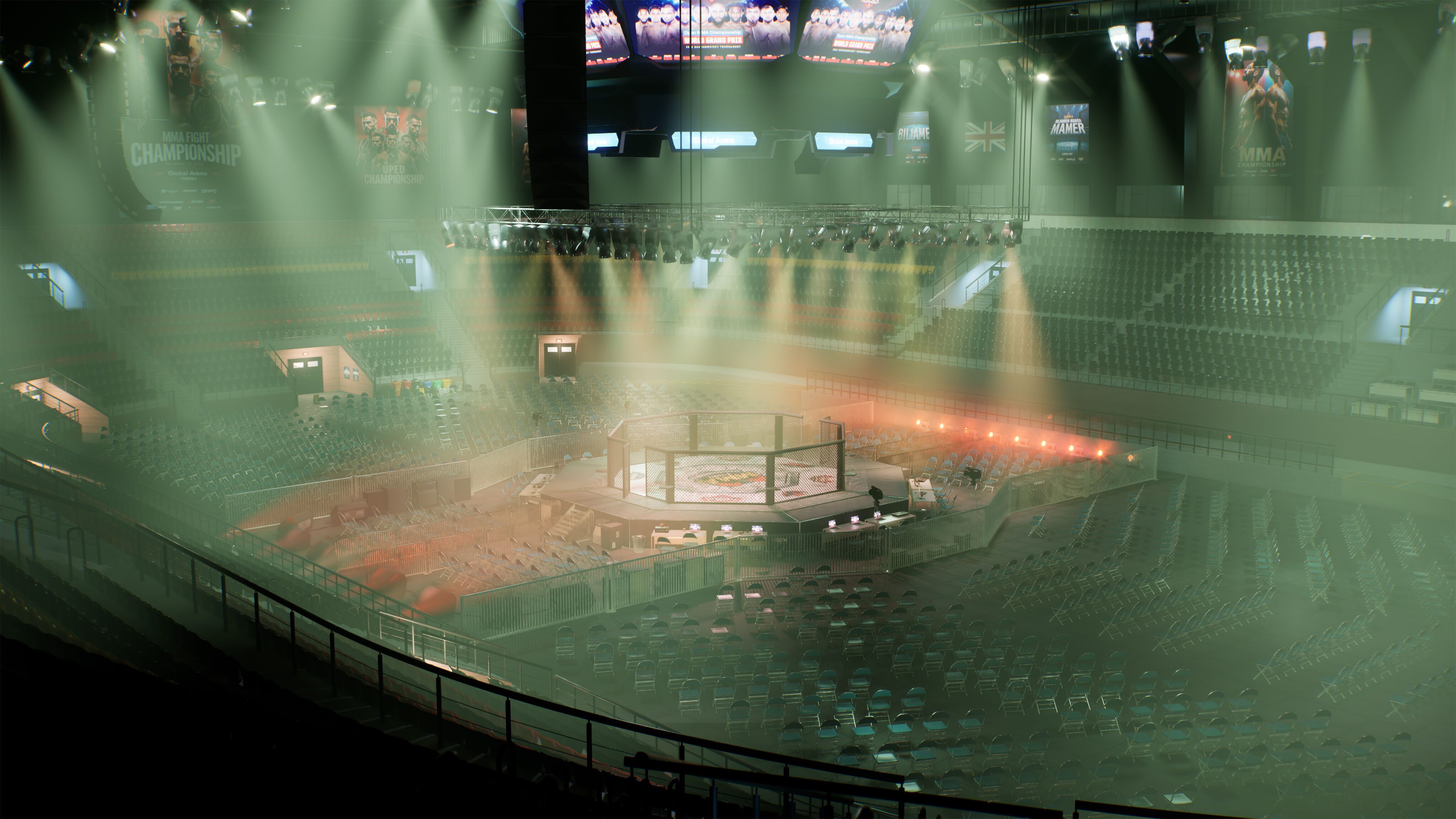 MMA Fight Arena Stadium Interior 3D model_19
