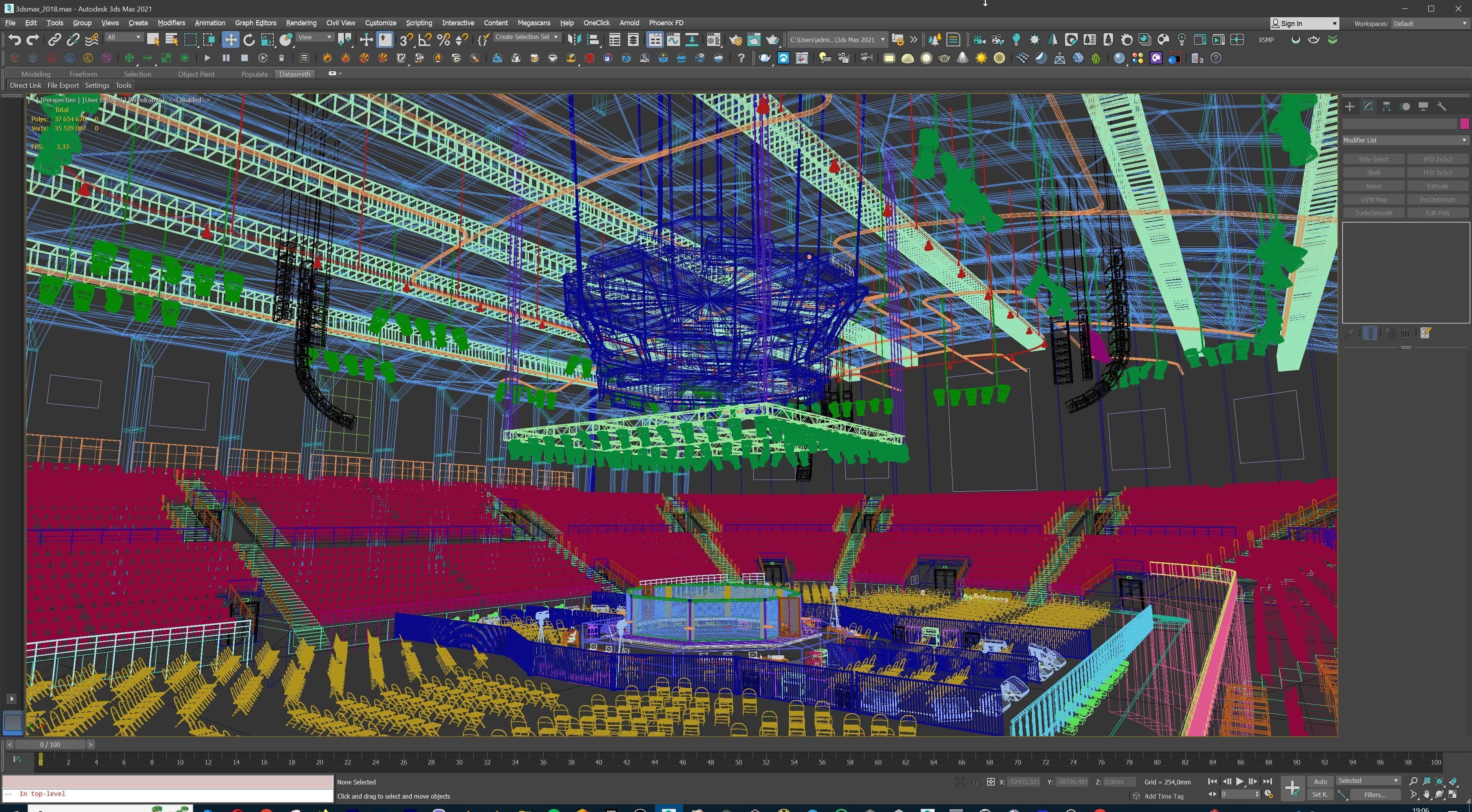 MMA Fight Arena Stadium Interior 3D model_59
