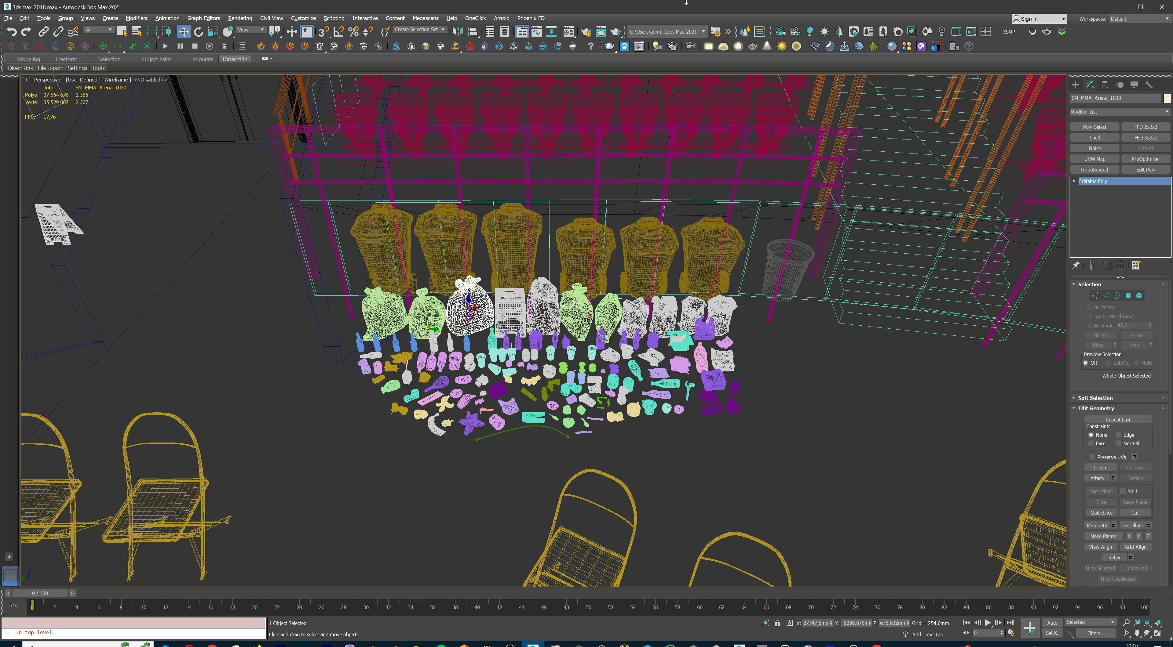 MMA Fight Arena Stadium Interior 3D model_42