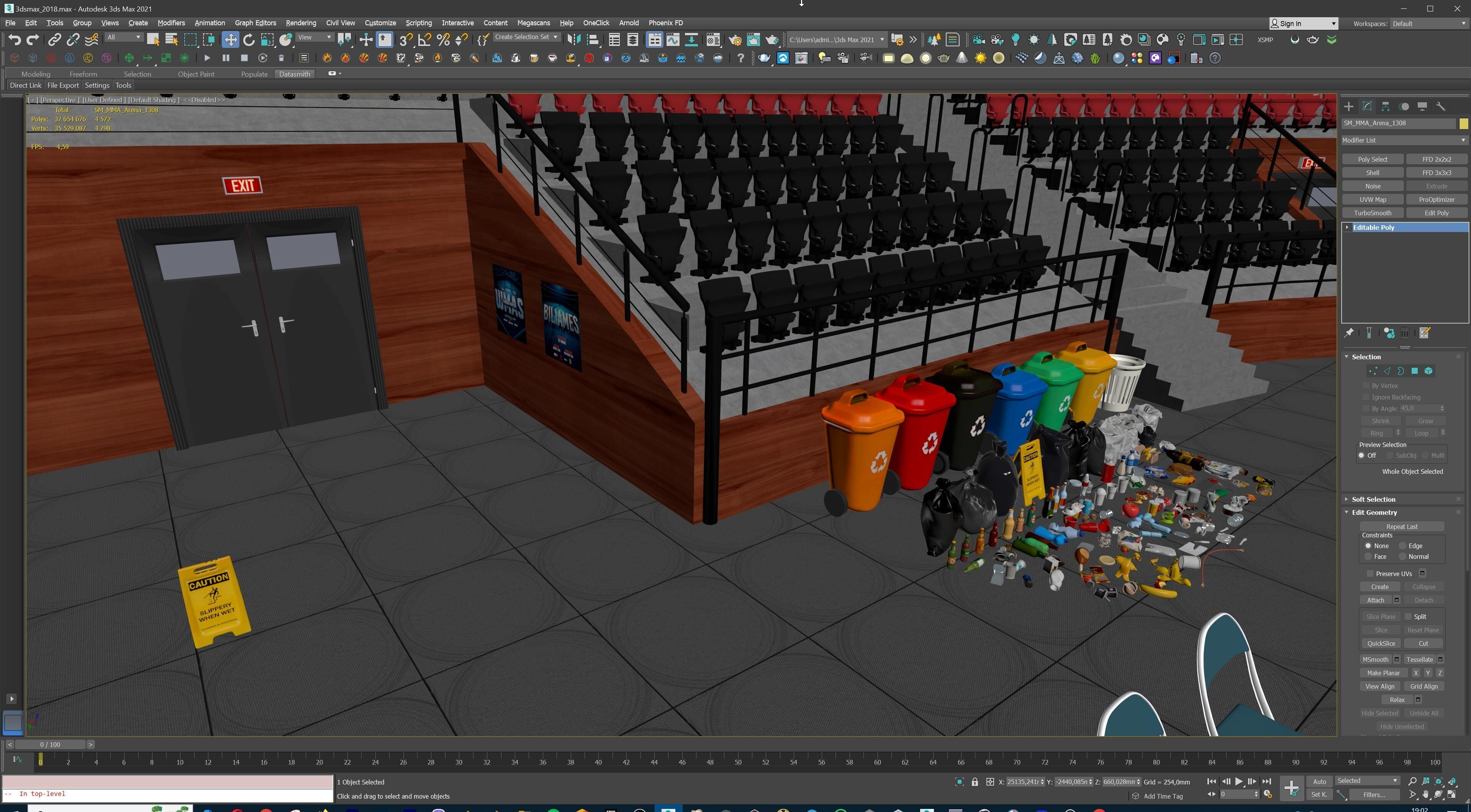 MMA Fight Arena Stadium Interior 3D model_36