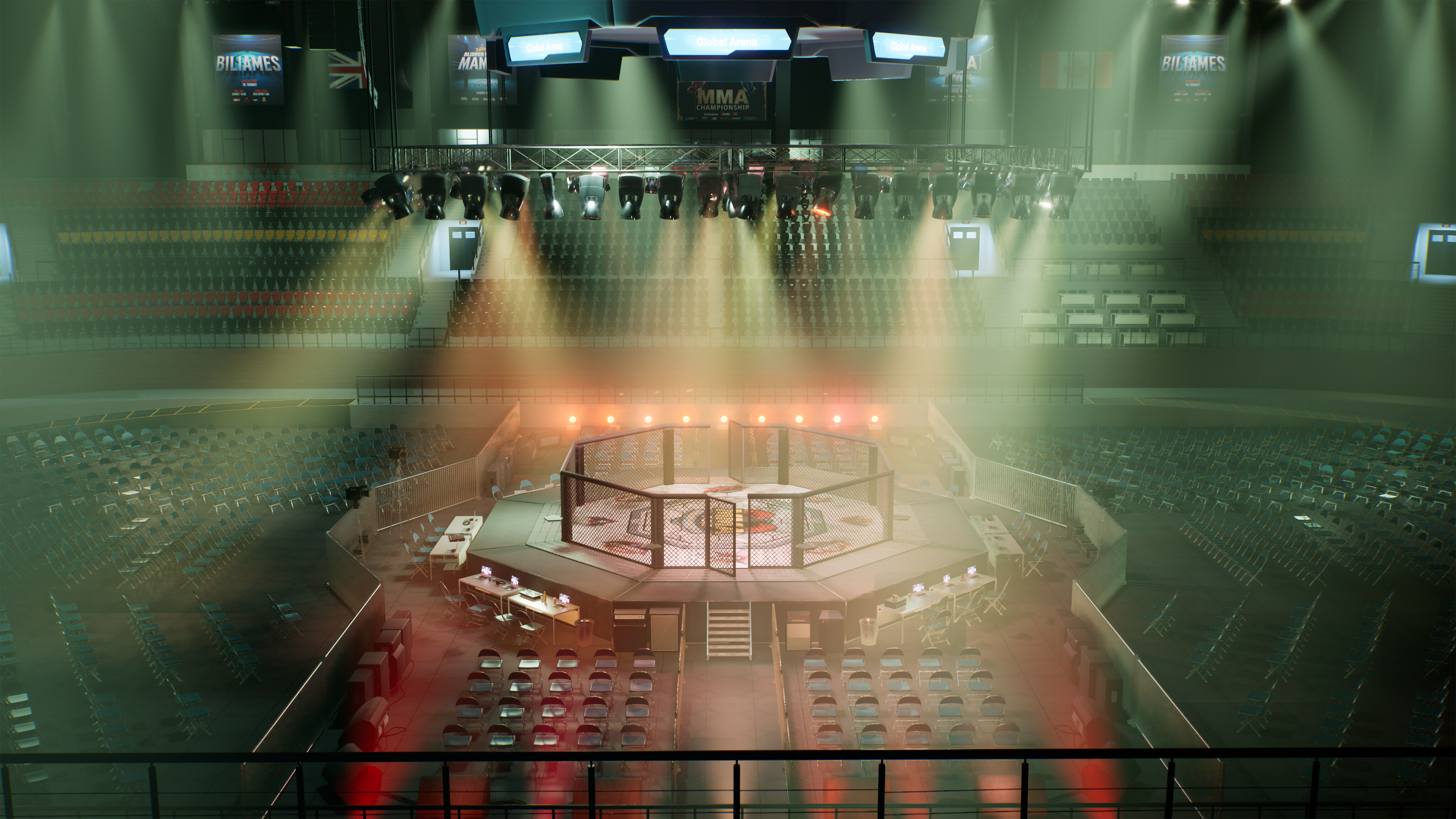 MMA Fight Arena Stadium Interior 3D model_18