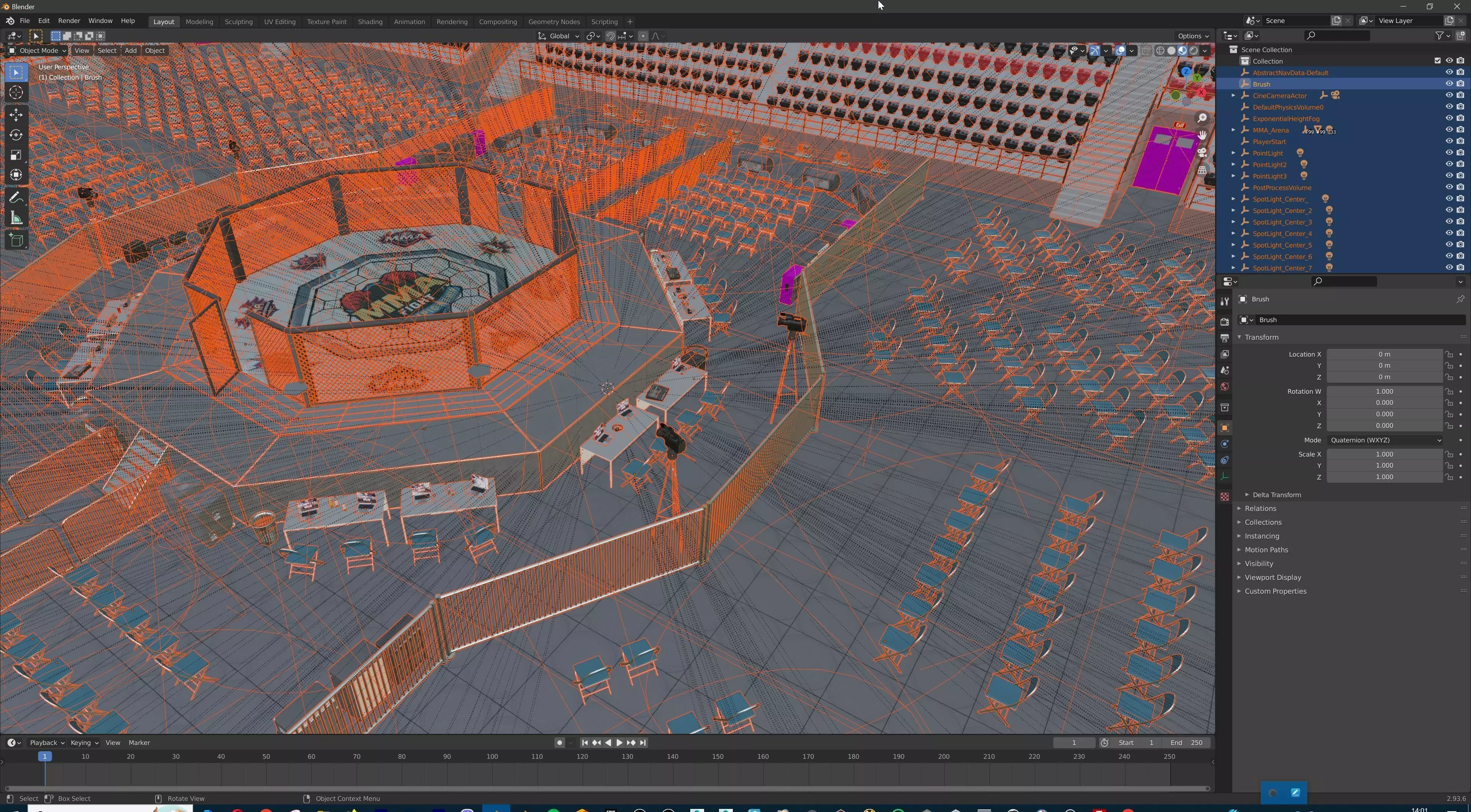 MMA Fight Arena Stadium Interior 3D model_66
