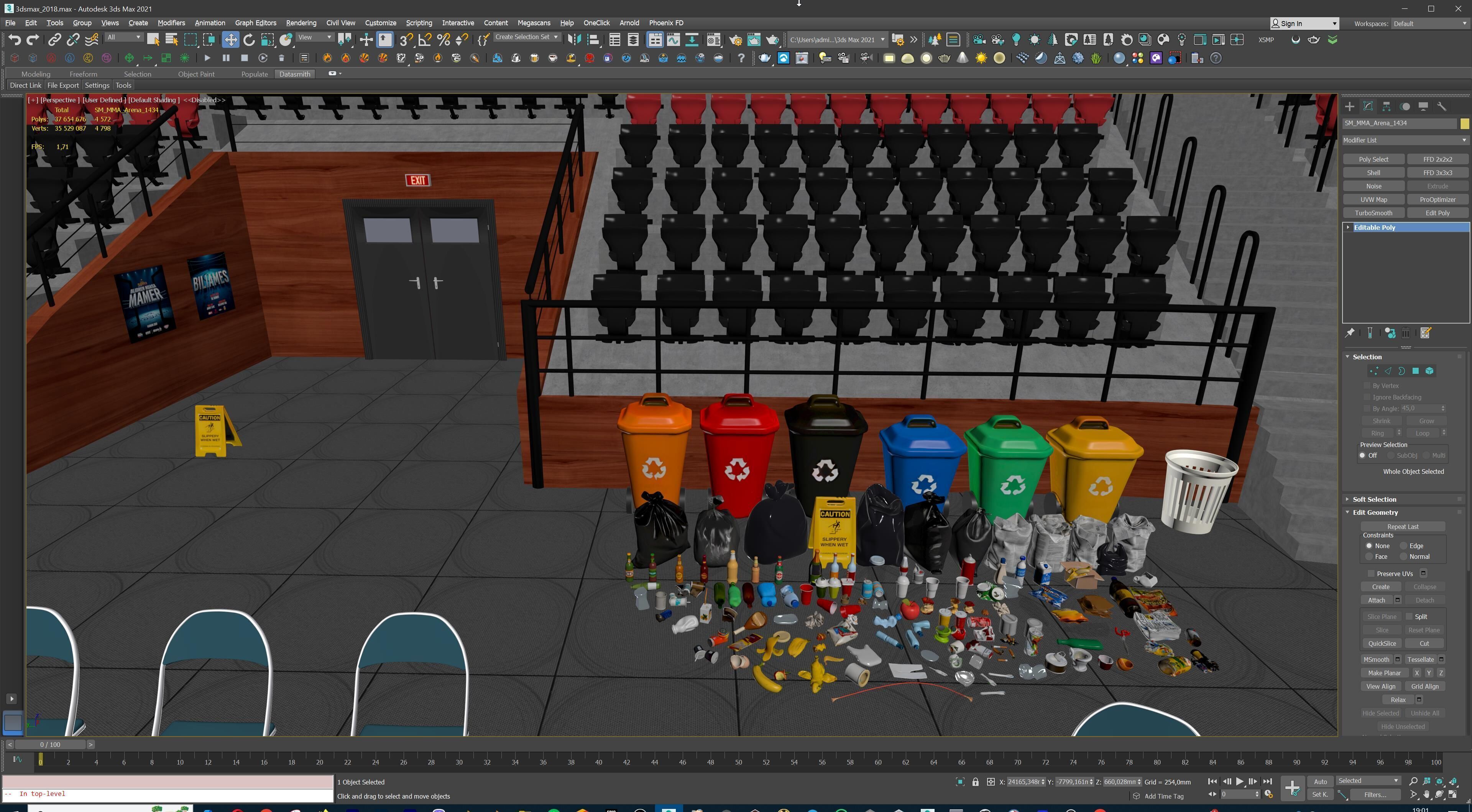 MMA Fight Arena Stadium Interior 3D model_34