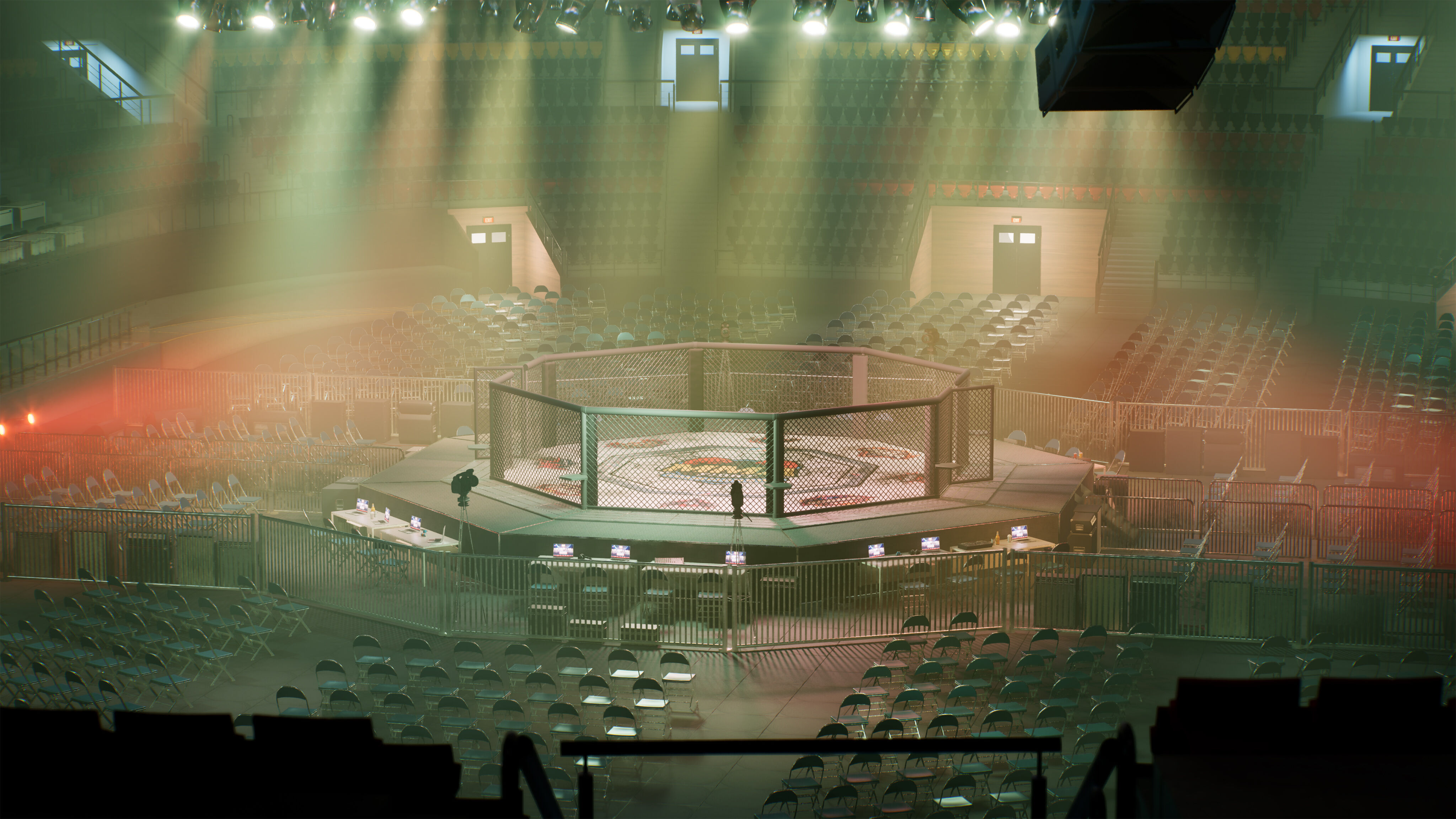 MMA Fight Arena Stadium Interior 3D model_26