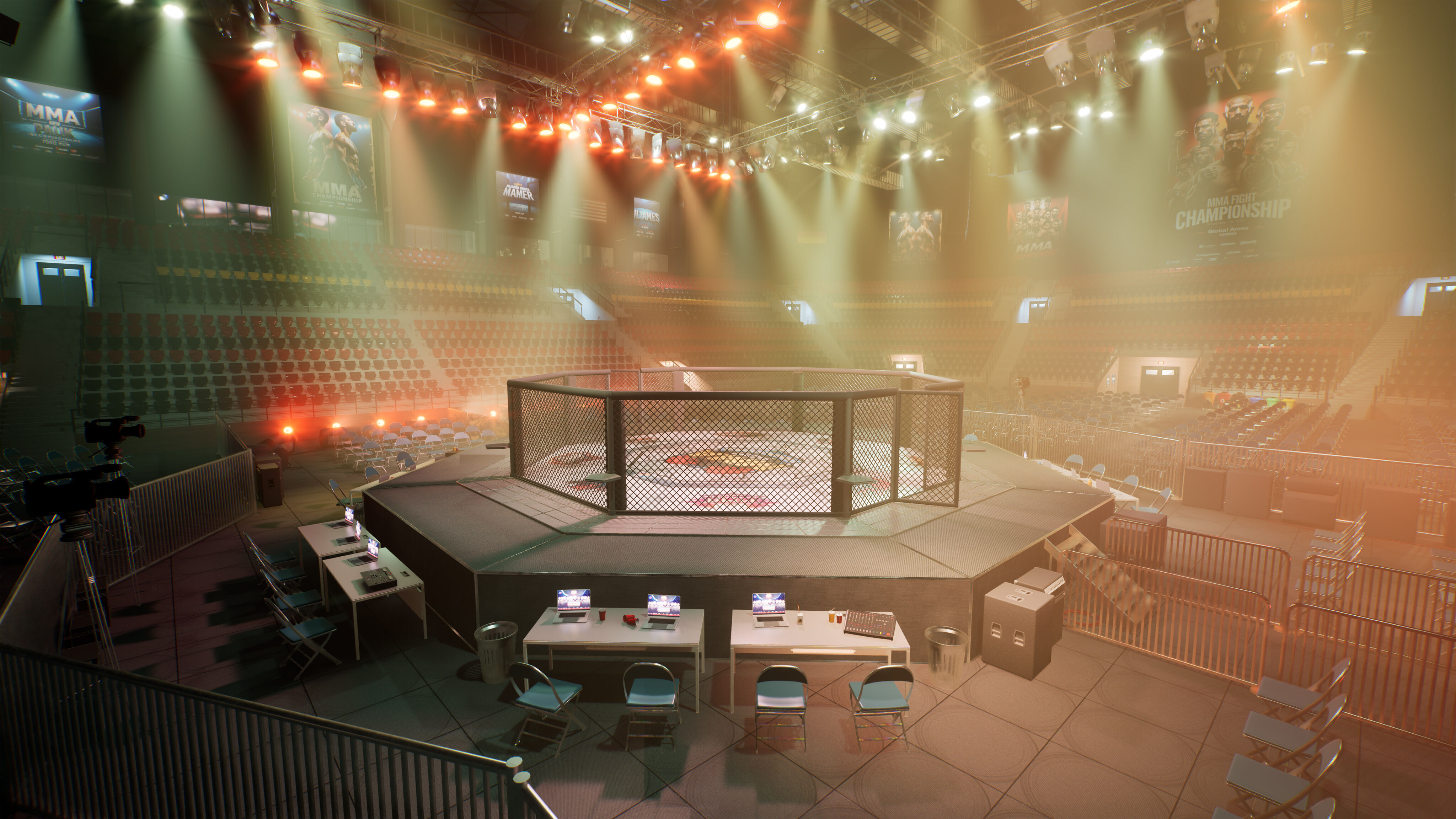 MMA Fight Arena Stadium Interior 3D model_14