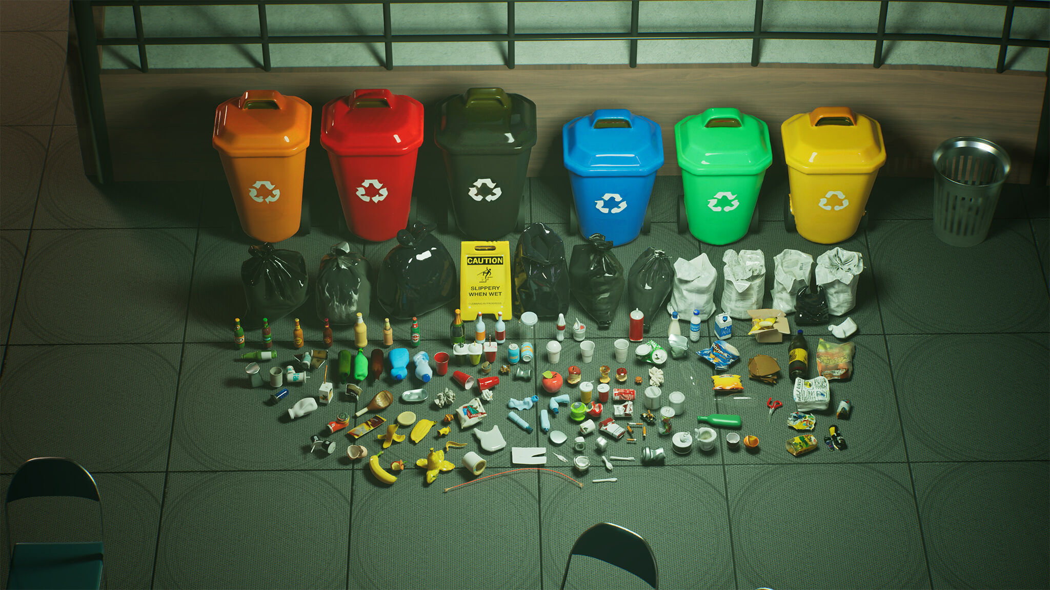 MMA Fight Arena Stadium Interior 3D model_10