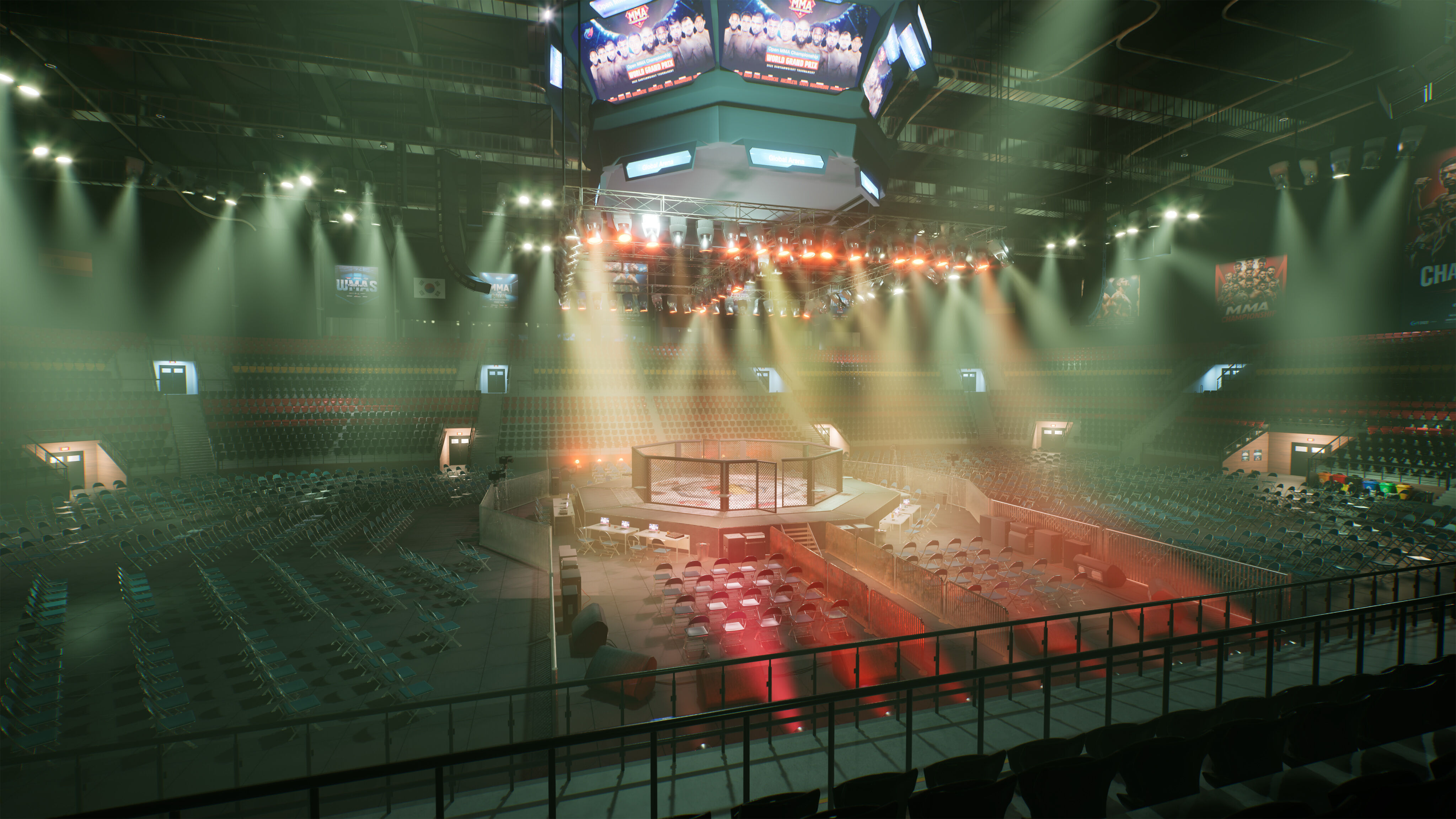 MMA Fight Arena Stadium Interior 3D model_24