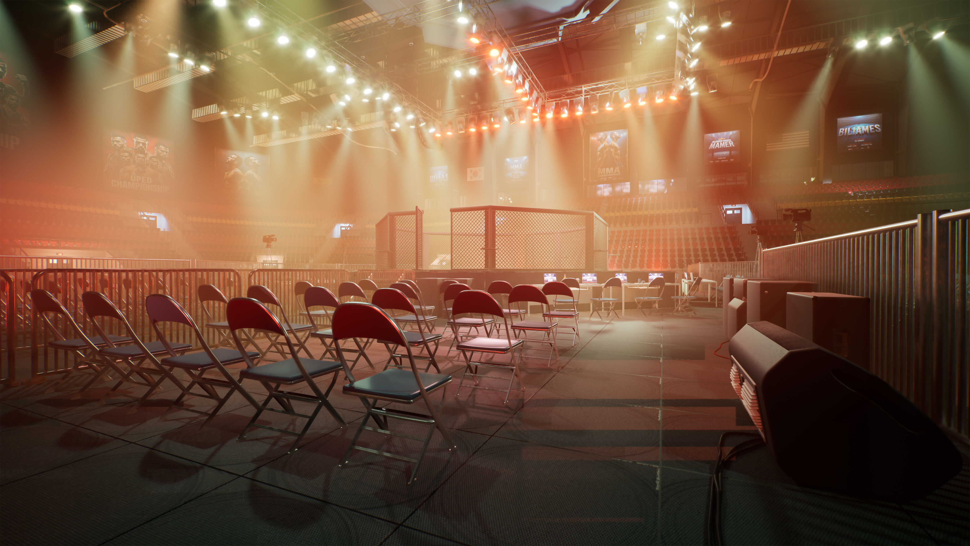 MMA Fight Arena Stadium Interior 3D model_15