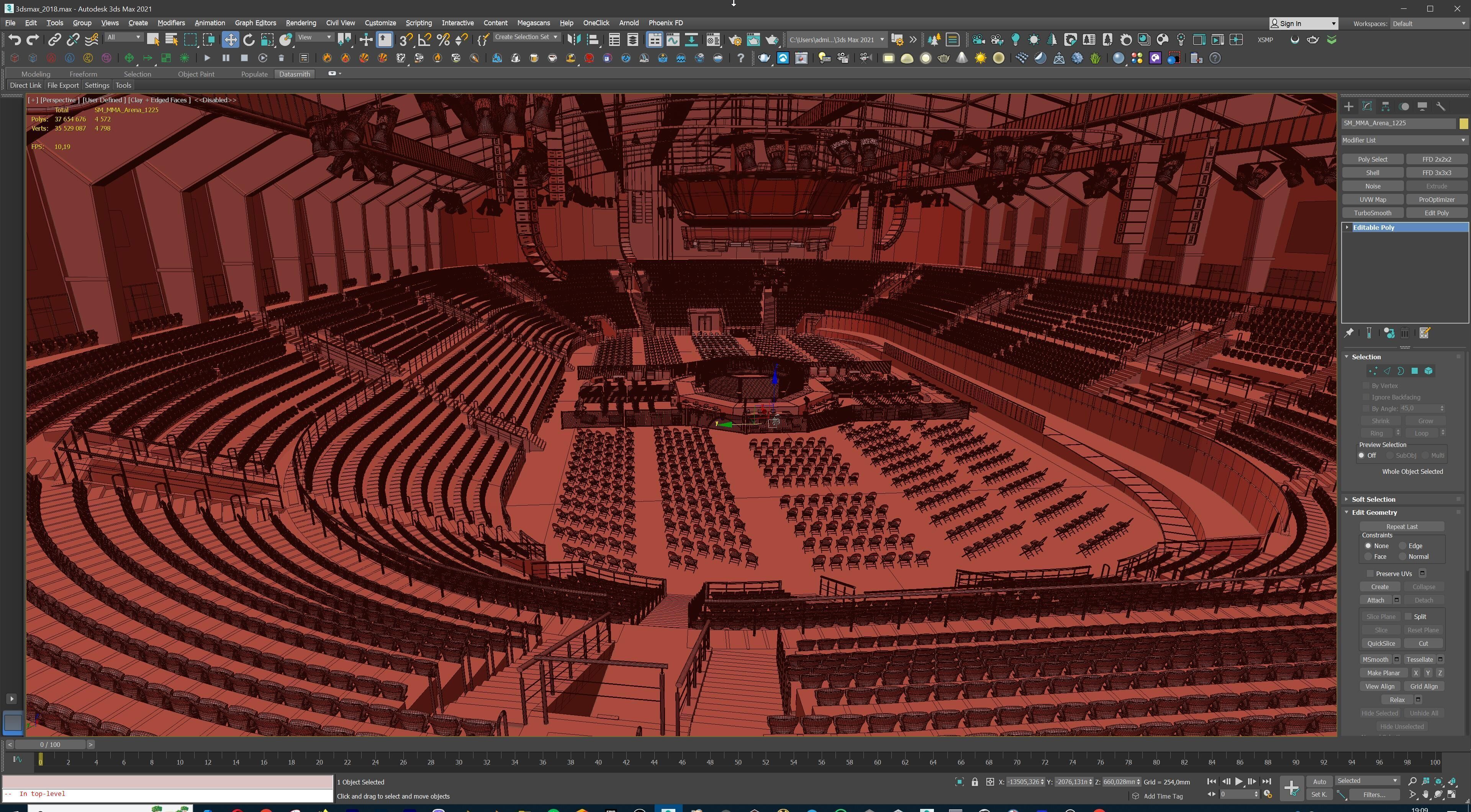 MMA Fight Arena Stadium Interior 3D model_54