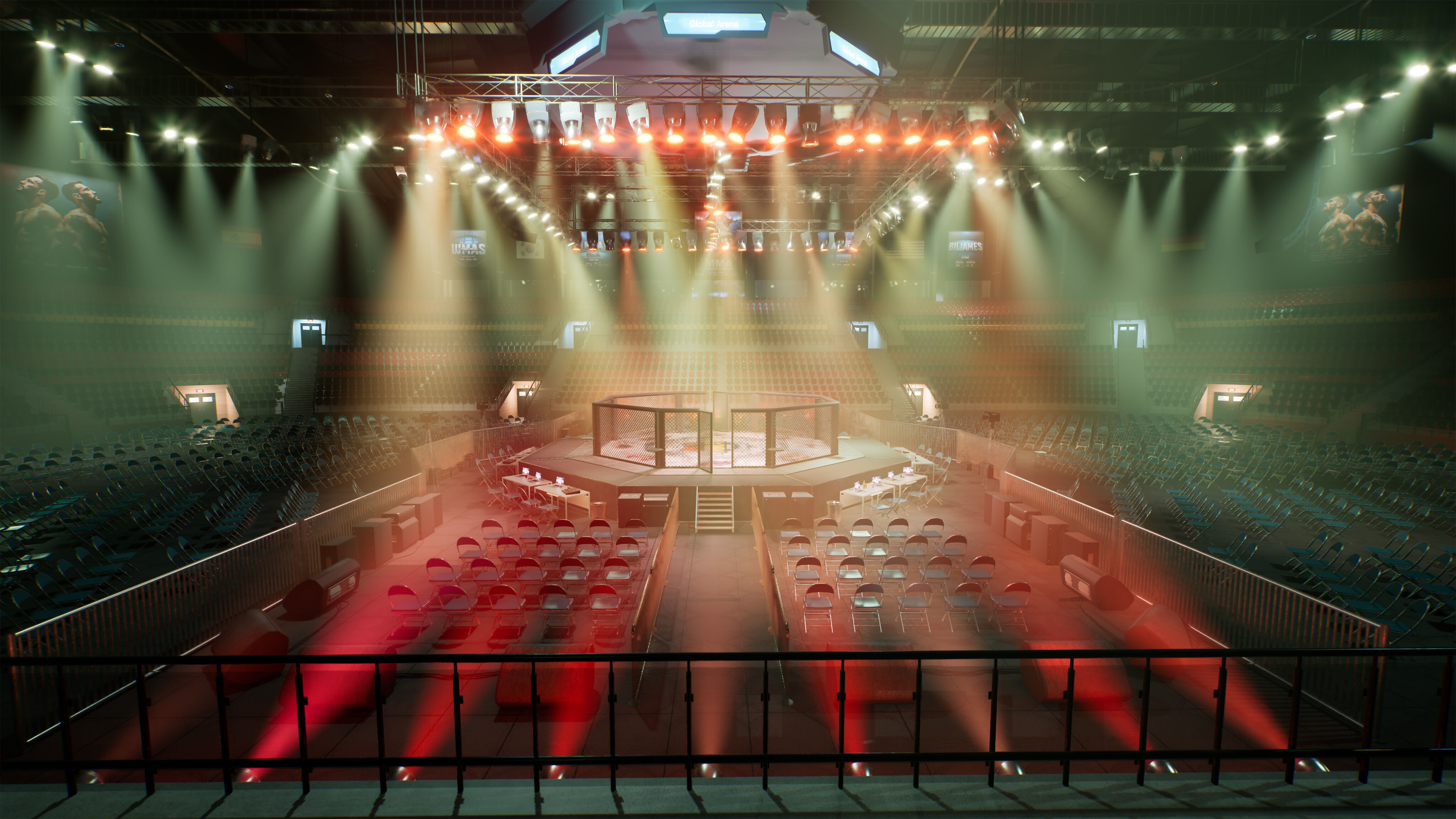 MMA Fight Arena Stadium Interior 3D model_21