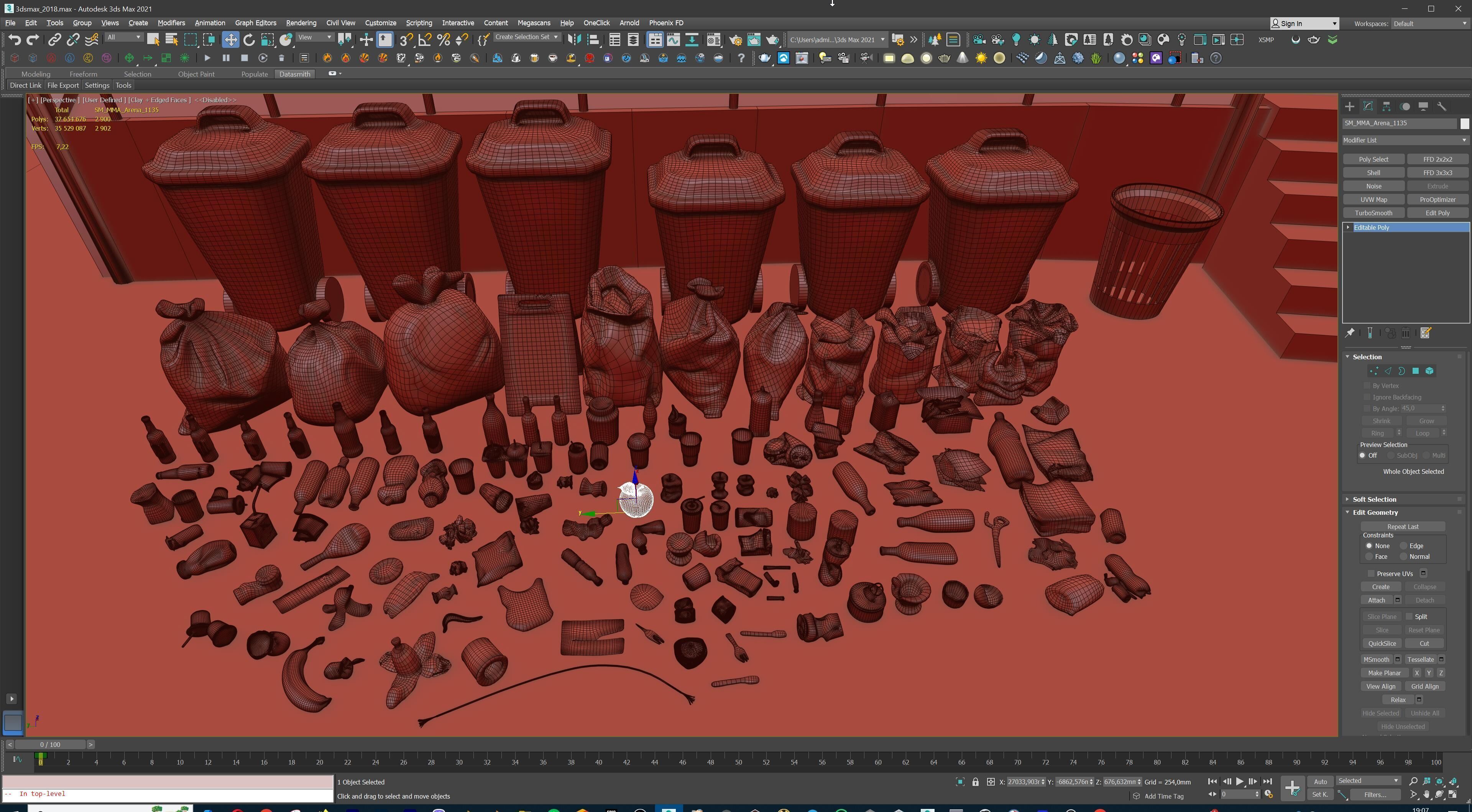 MMA Fight Arena Stadium Interior 3D model_38