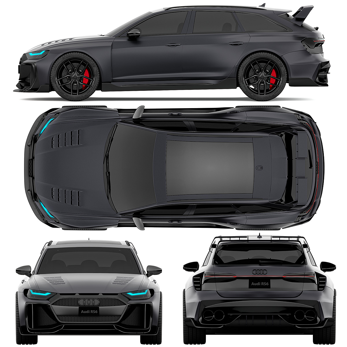 Audi RS6 Starwars Hycade 3D model_2