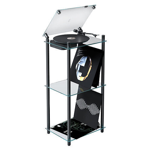 Transparent Turntable Player with Double Stand by Transparent 3D model