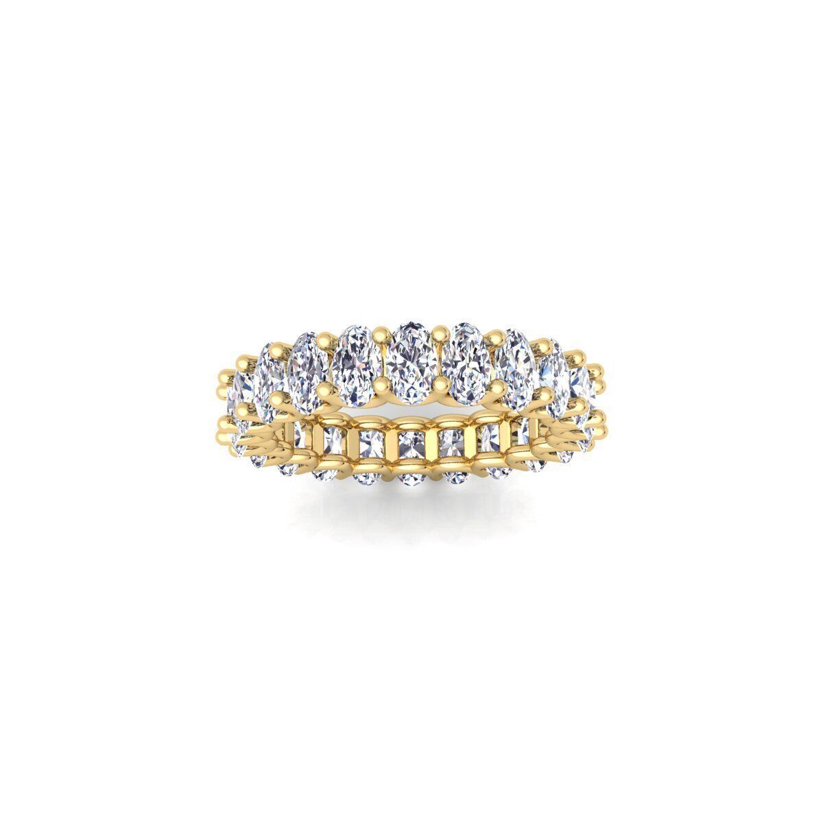 Ovel U shape Eternity Ring 3d Model and Render  3D print model_1