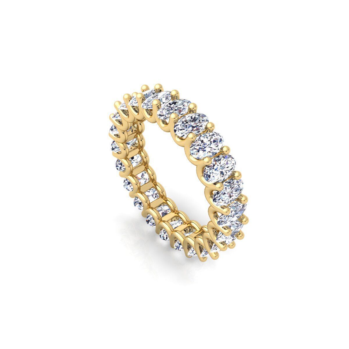 Ovel U shape Eternity Ring 3d Model and Render  3D print model_6