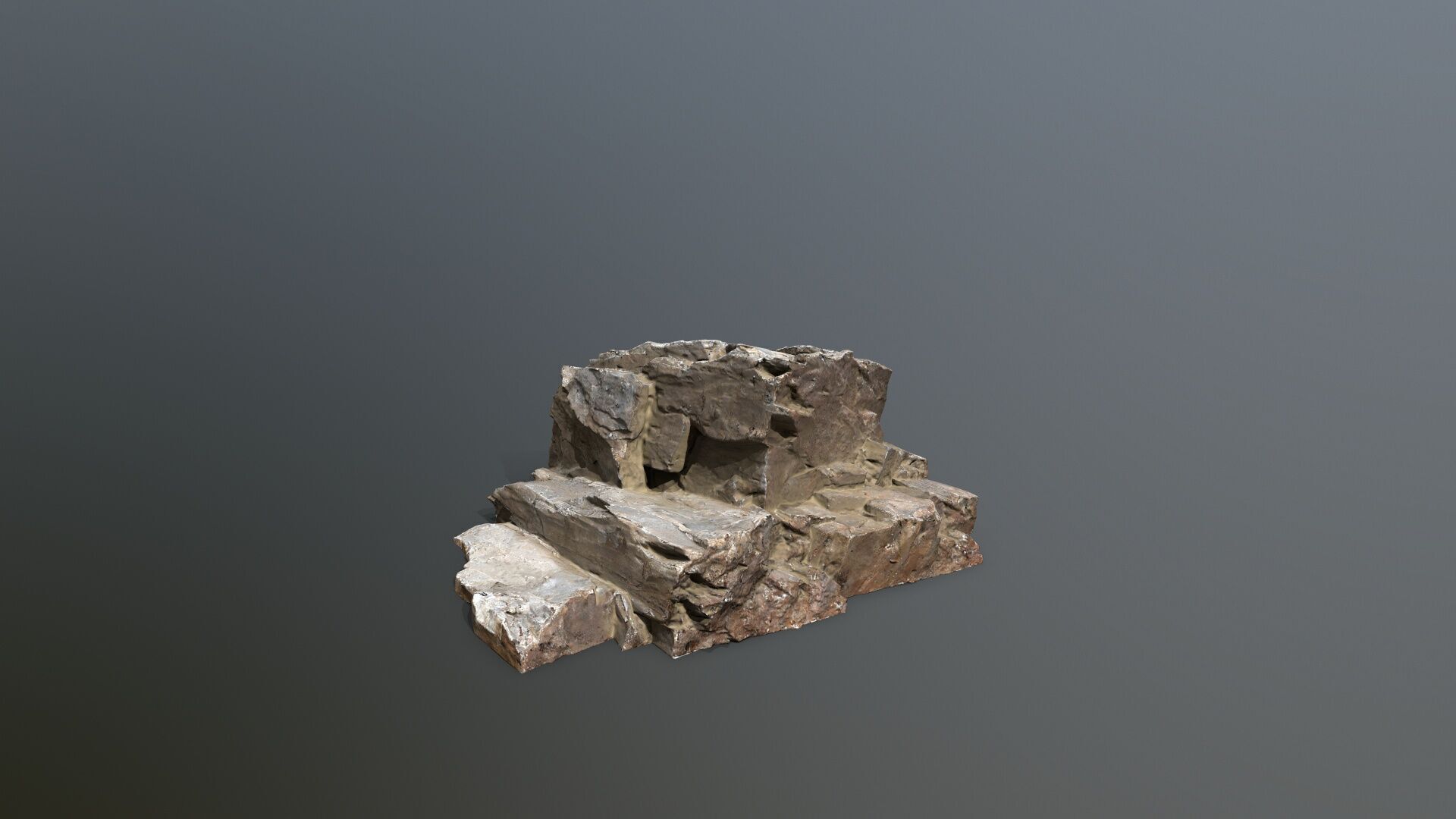 ancient Egyptian rocks with hieroglyphic Low-poly 3D model_5