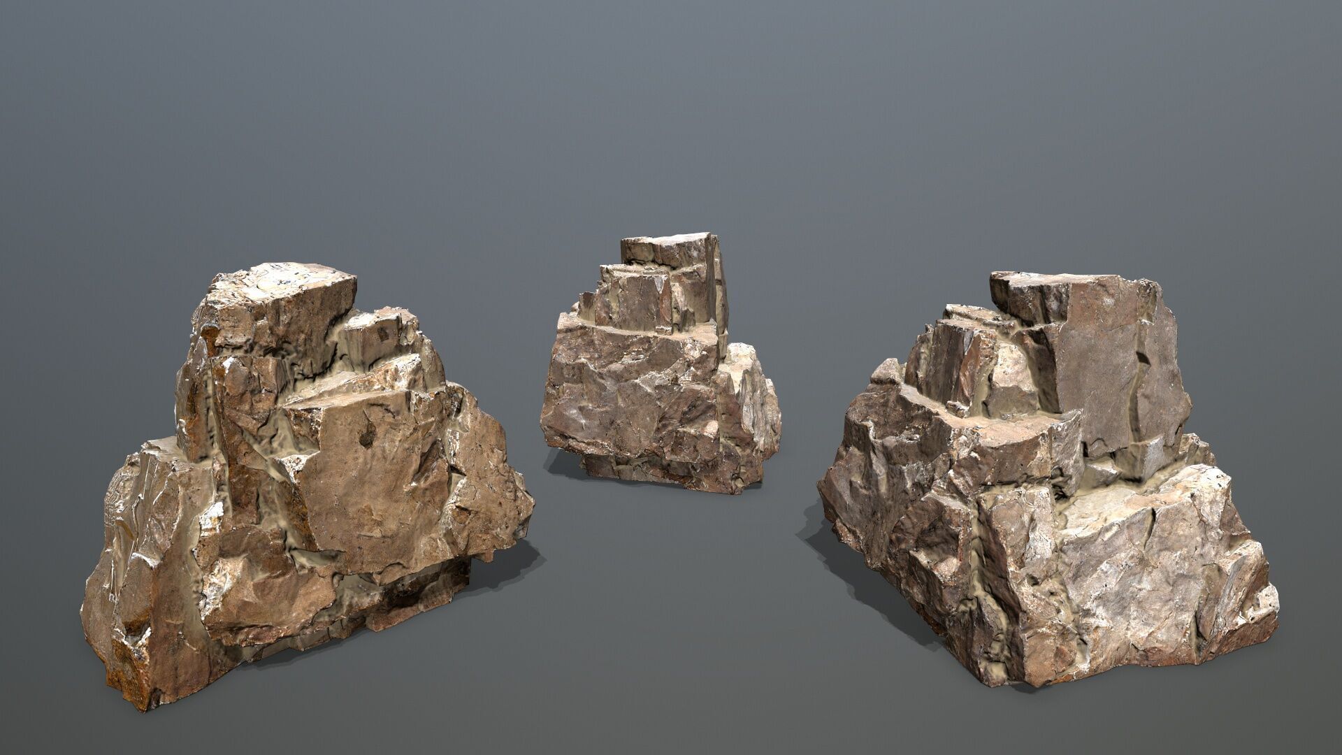 ancient Egyptian rocks with hieroglyphic Low-poly 3D model_12