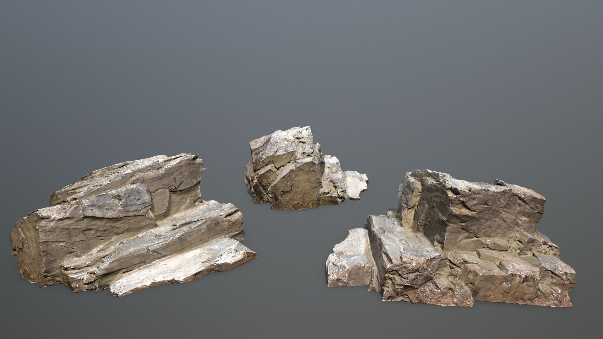 ancient Egyptian rocks with hieroglyphic Low-poly 3D model_11