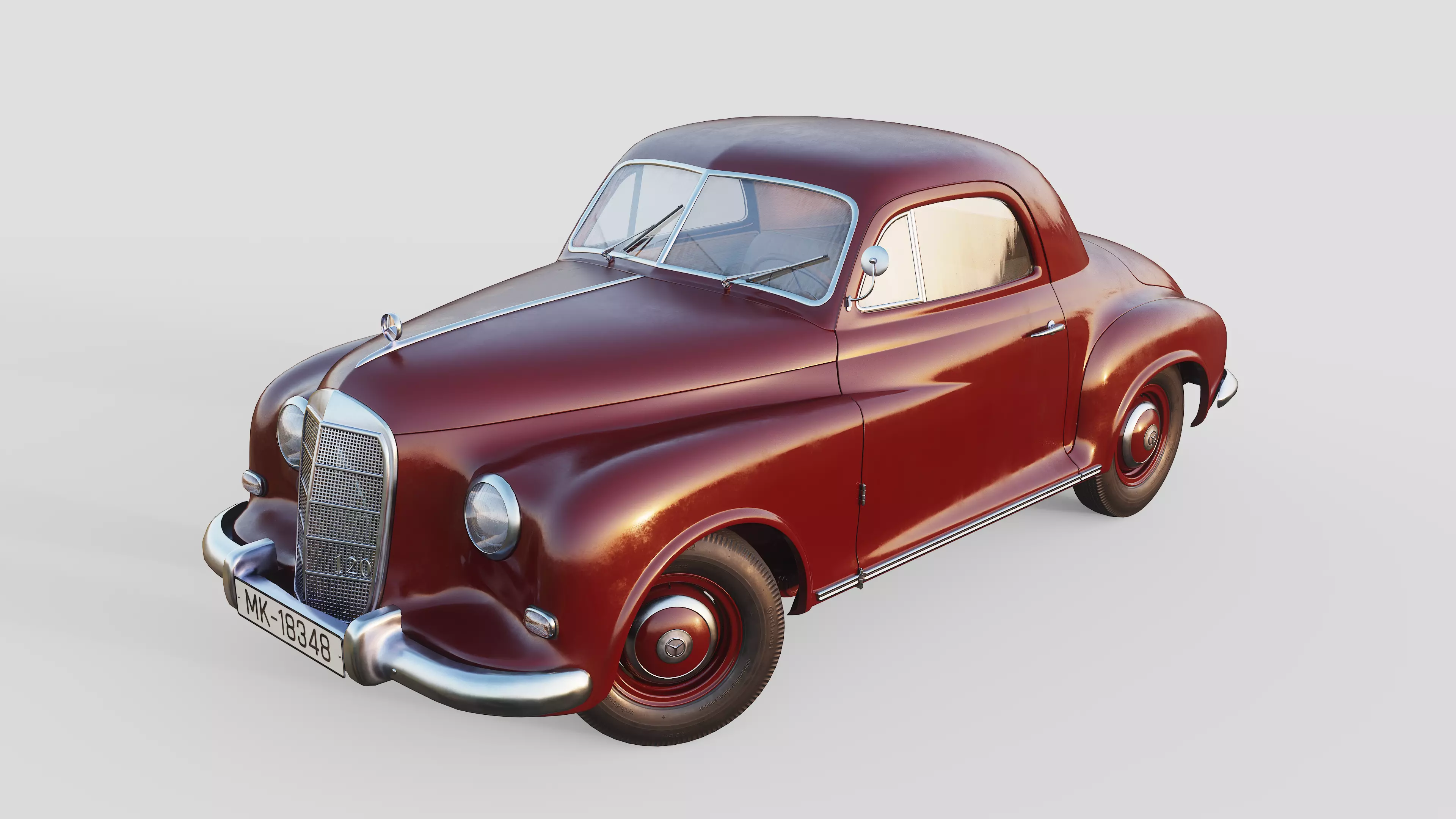 Mercedes-Benz 1948 Prototyp Eu 149 Low-poly 3D model