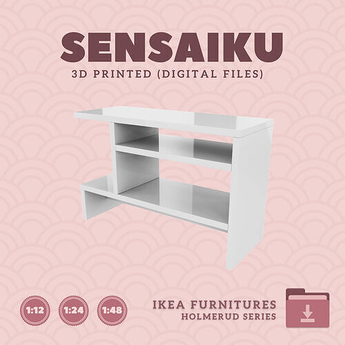 2 HOLMERUD Side Table for Mini Dollhouse - IKEA - 3D Print 3D print model
