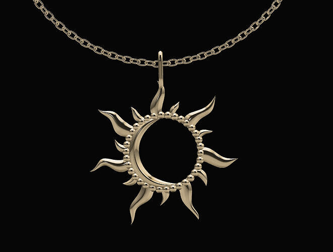 Sun Pendant 3D print model