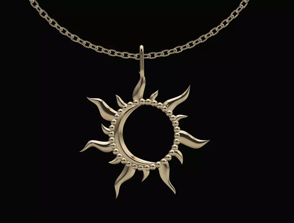 Sun Pendant 3D print model_0