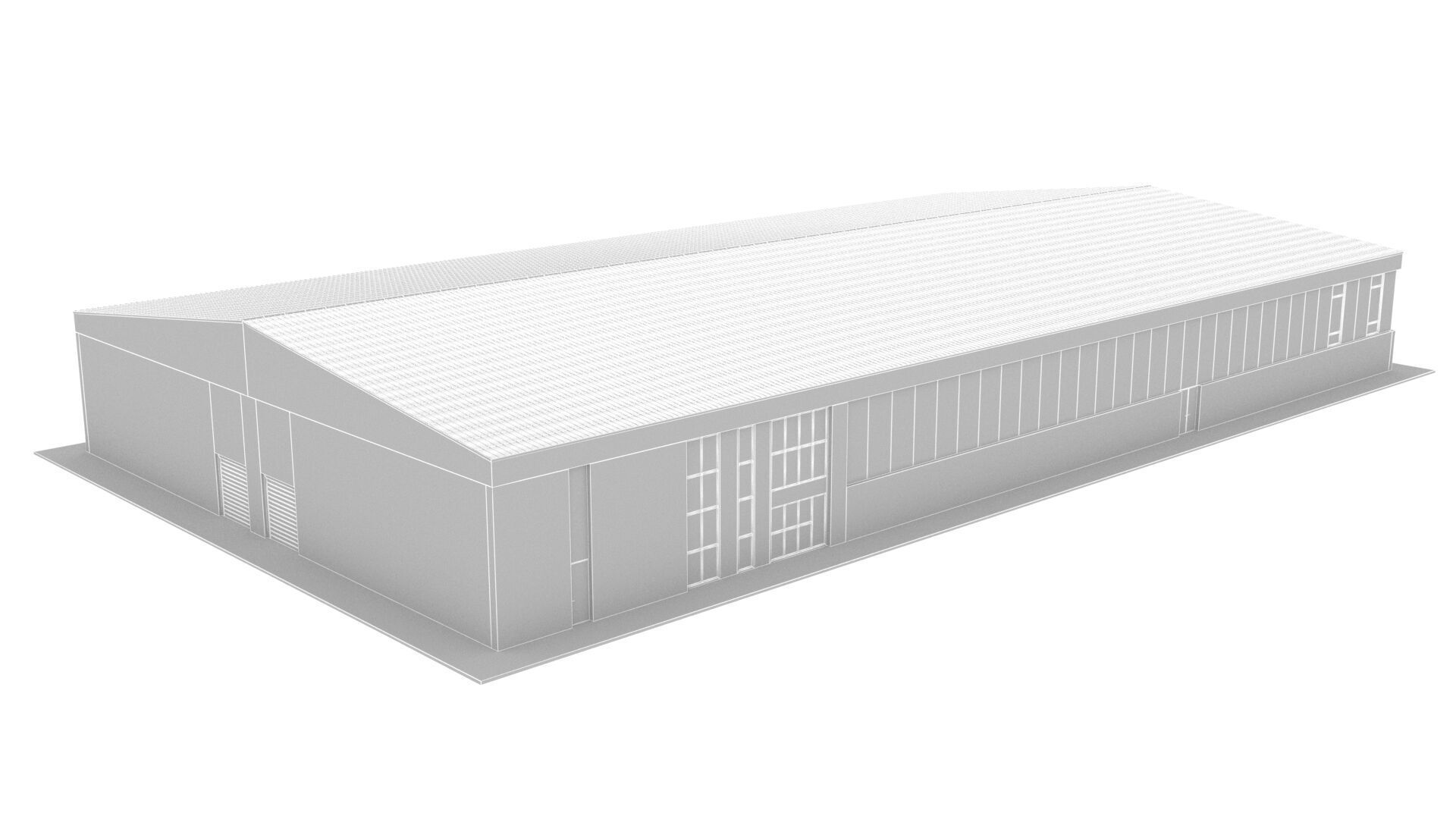 warehouse Low-poly 3D model_8
