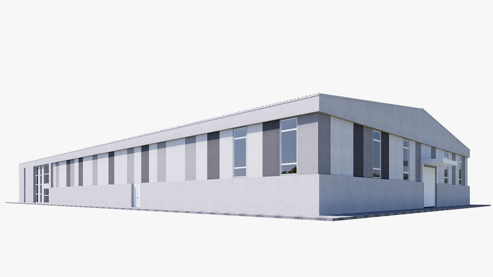 warehouse Low-poly 3D model_6