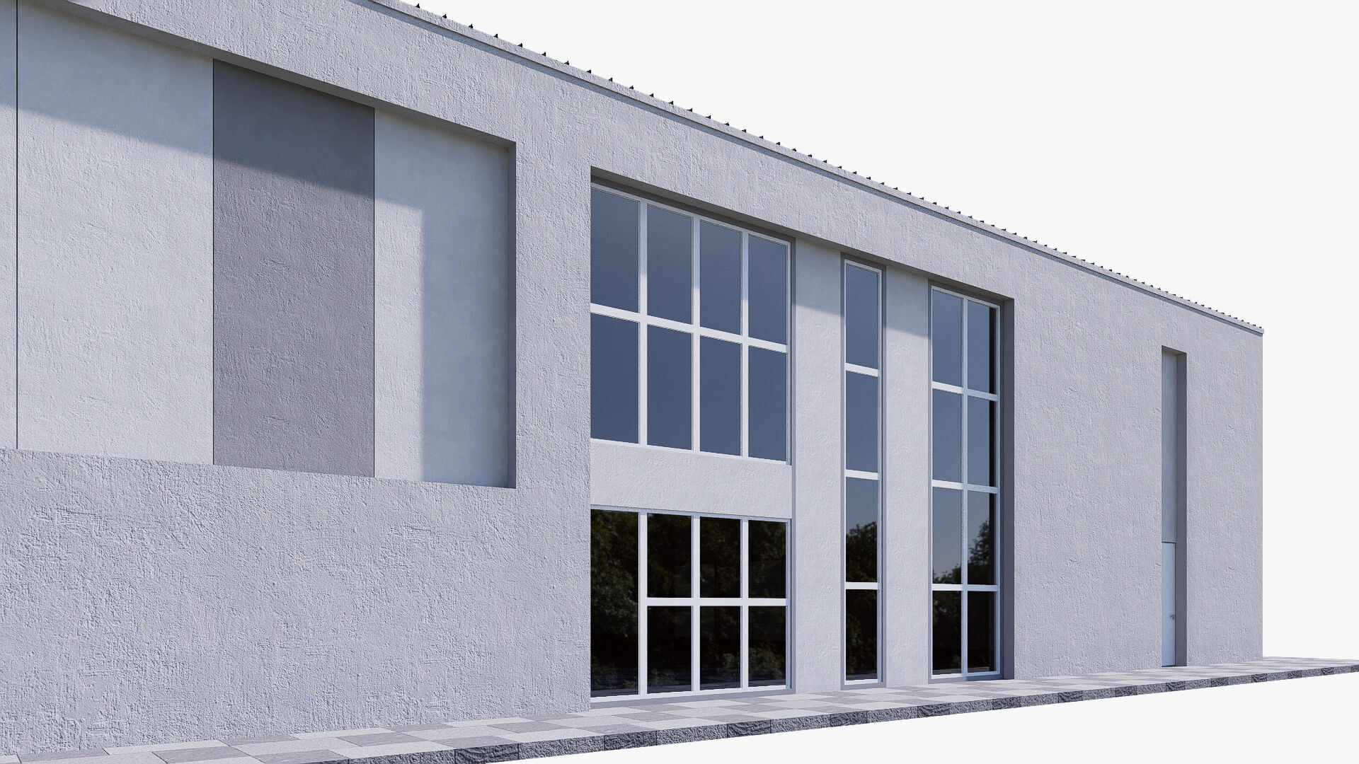 warehouse Low-poly 3D model_3