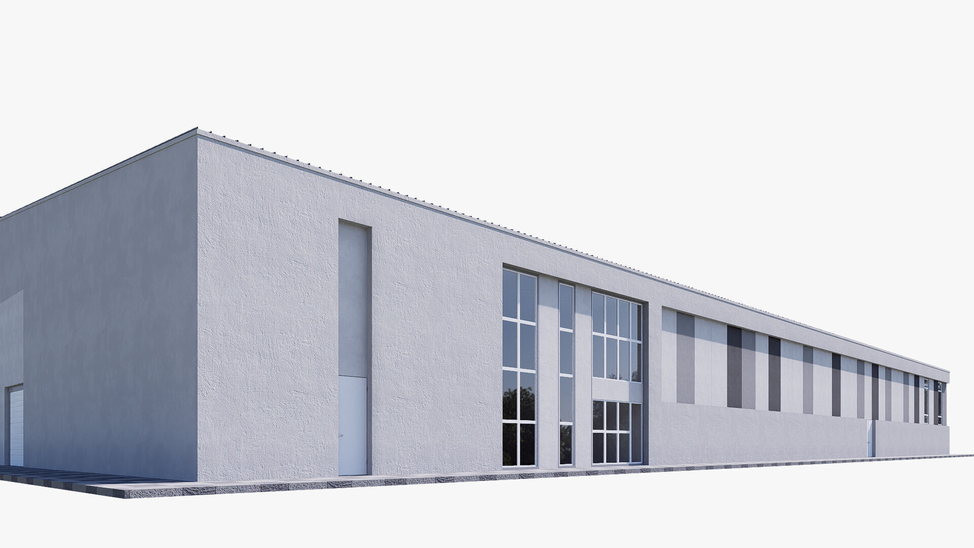 warehouse Low-poly 3D model_1
