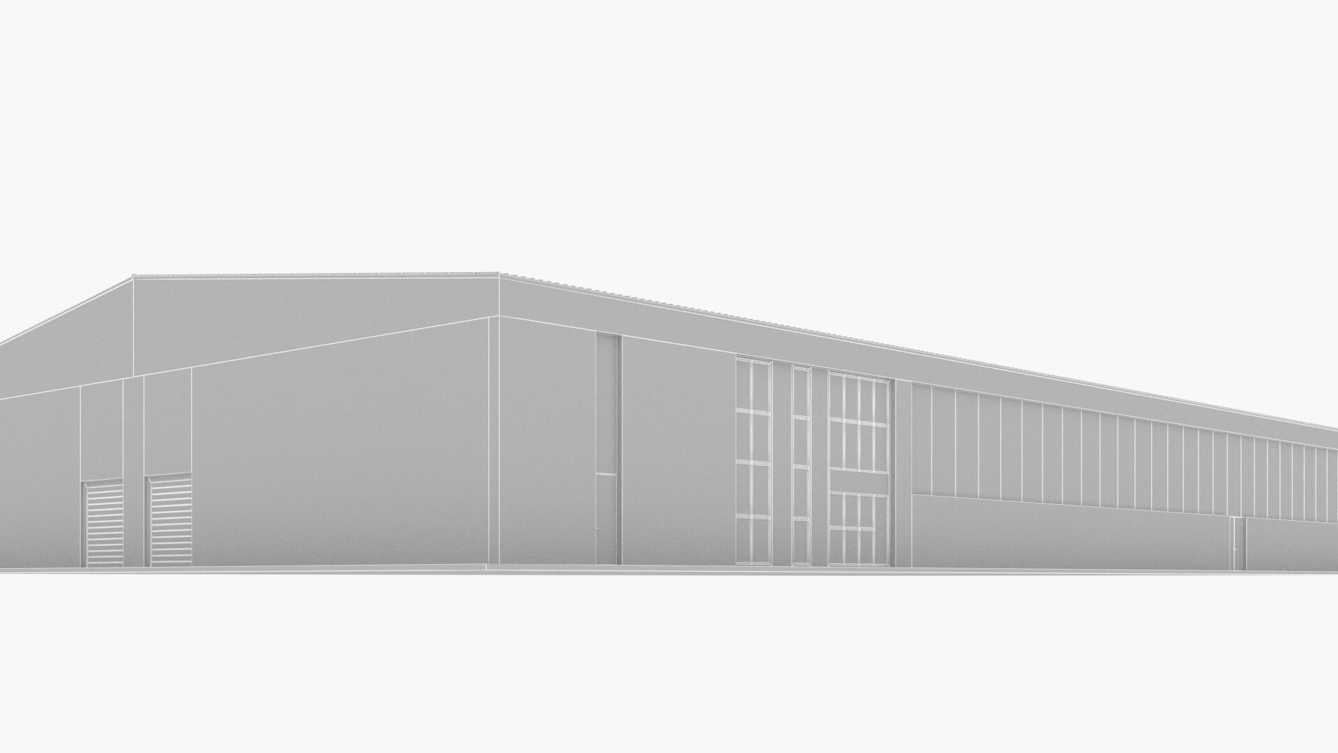 warehouse Low-poly 3D model_10