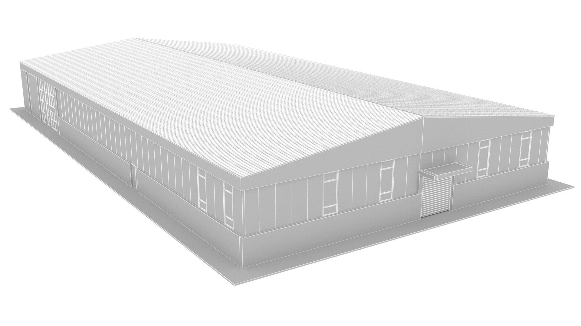 warehouse Low-poly 3D model_9