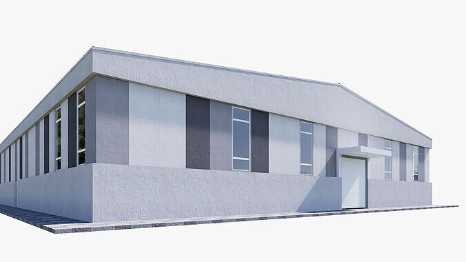 warehouse Low-poly 3D model