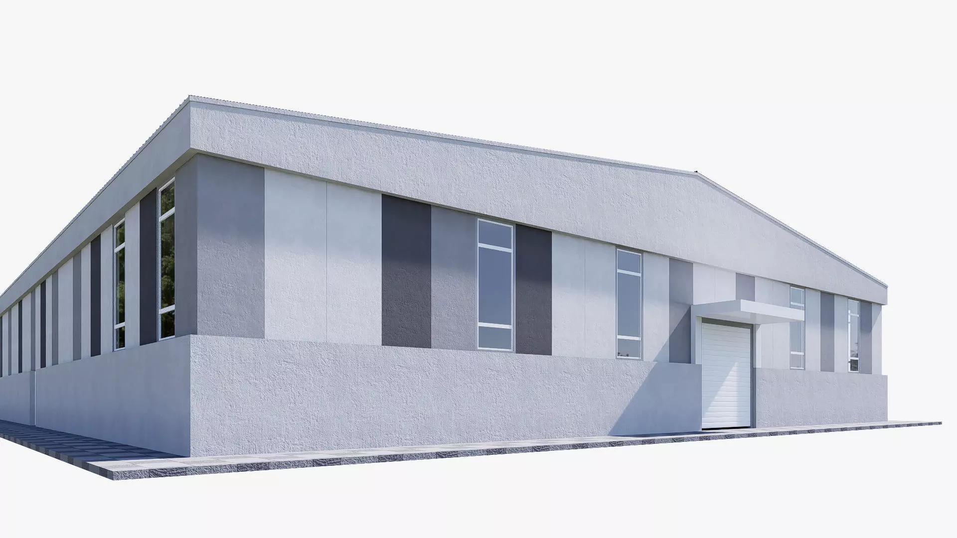 warehouse Low-poly 3D model_0