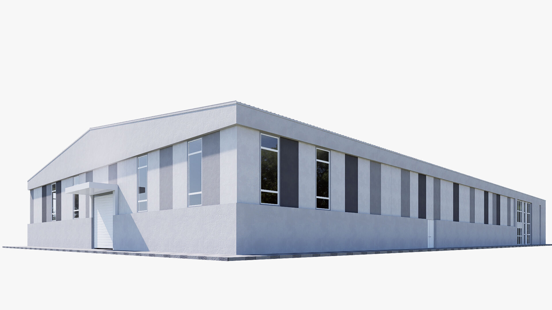 warehouse Low-poly 3D model_2