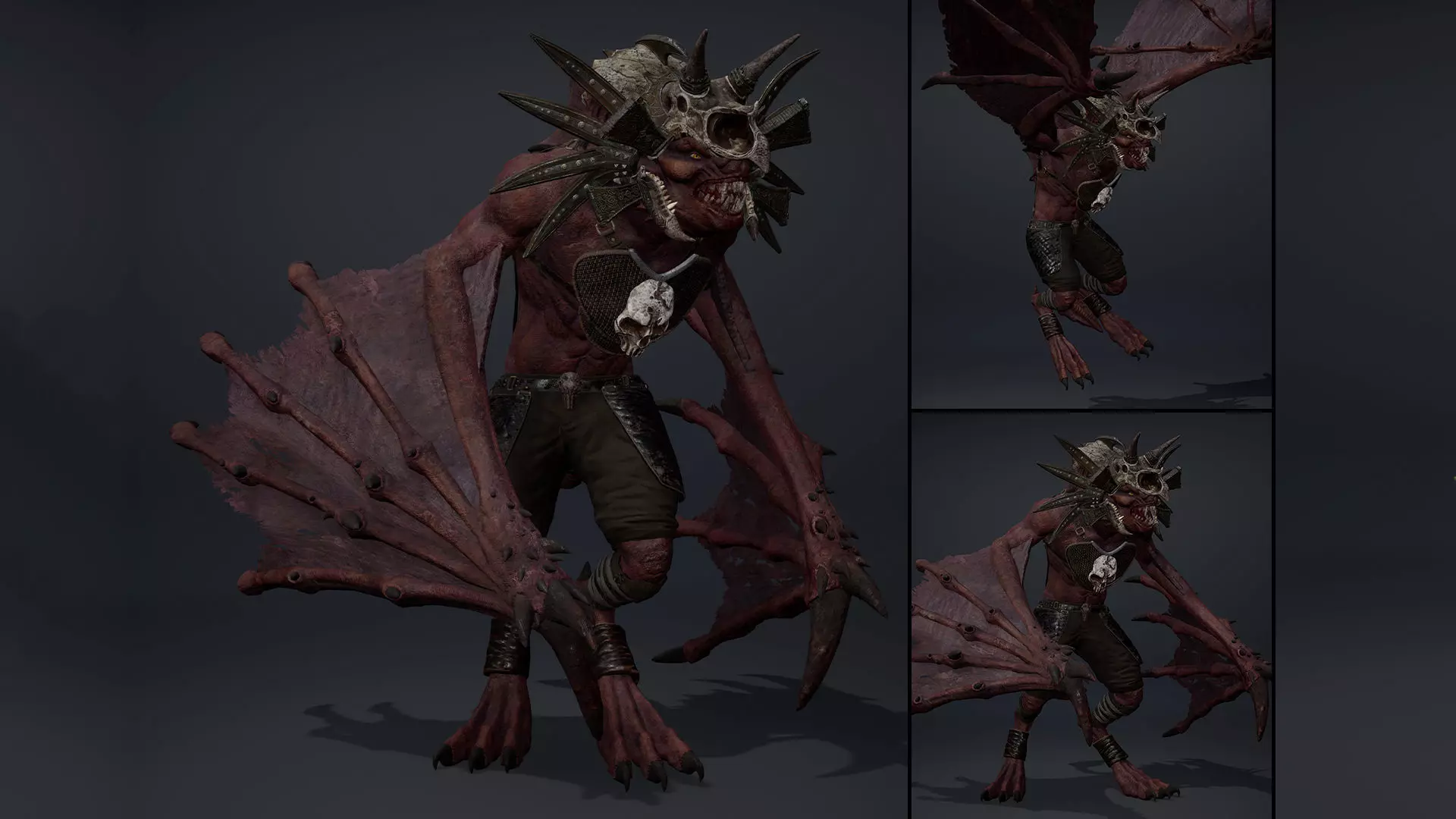 Ember Mage Wing2 Low-poly 3D model_0