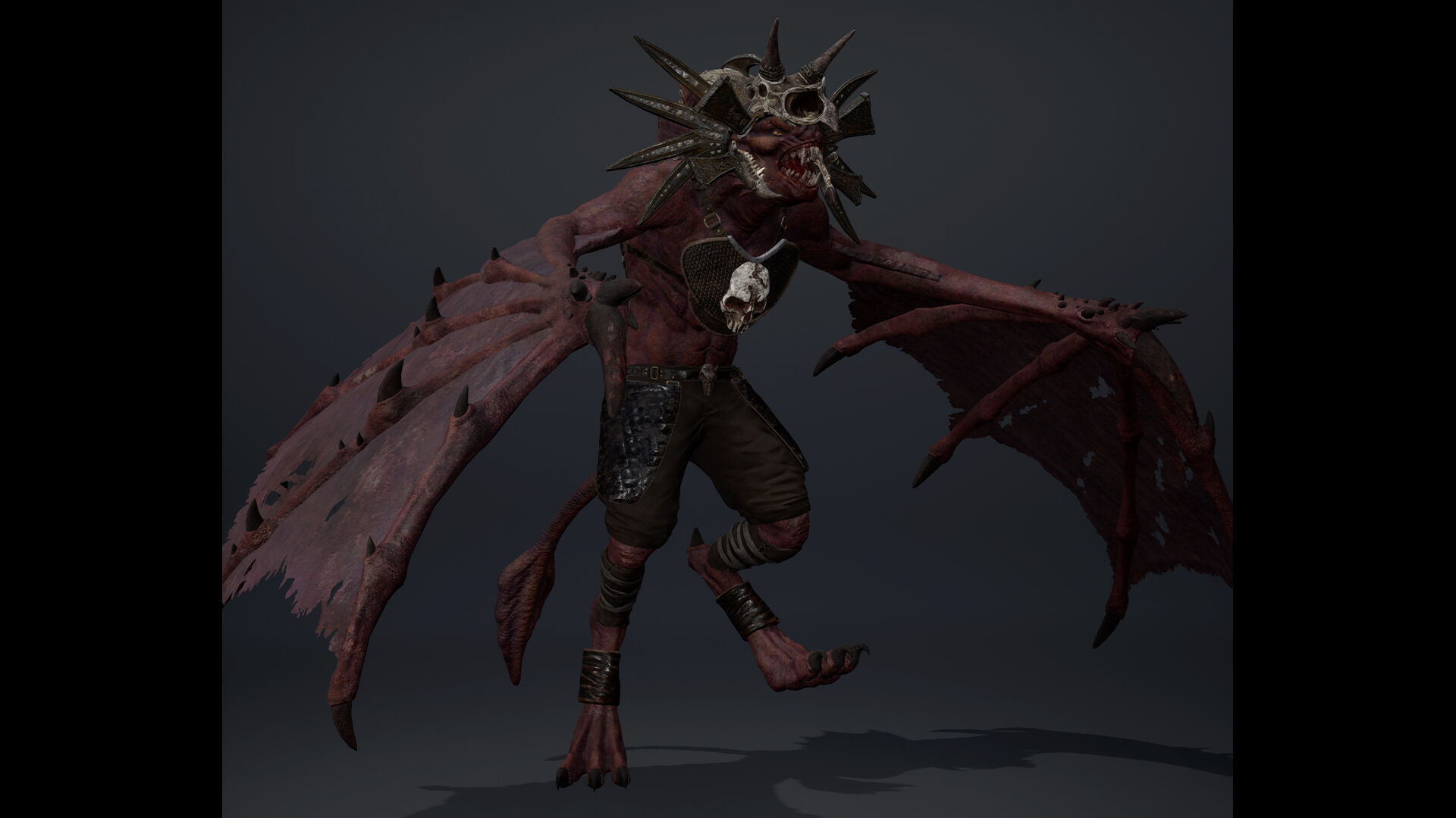 Ember Mage Wing2 Low-poly 3D model_9