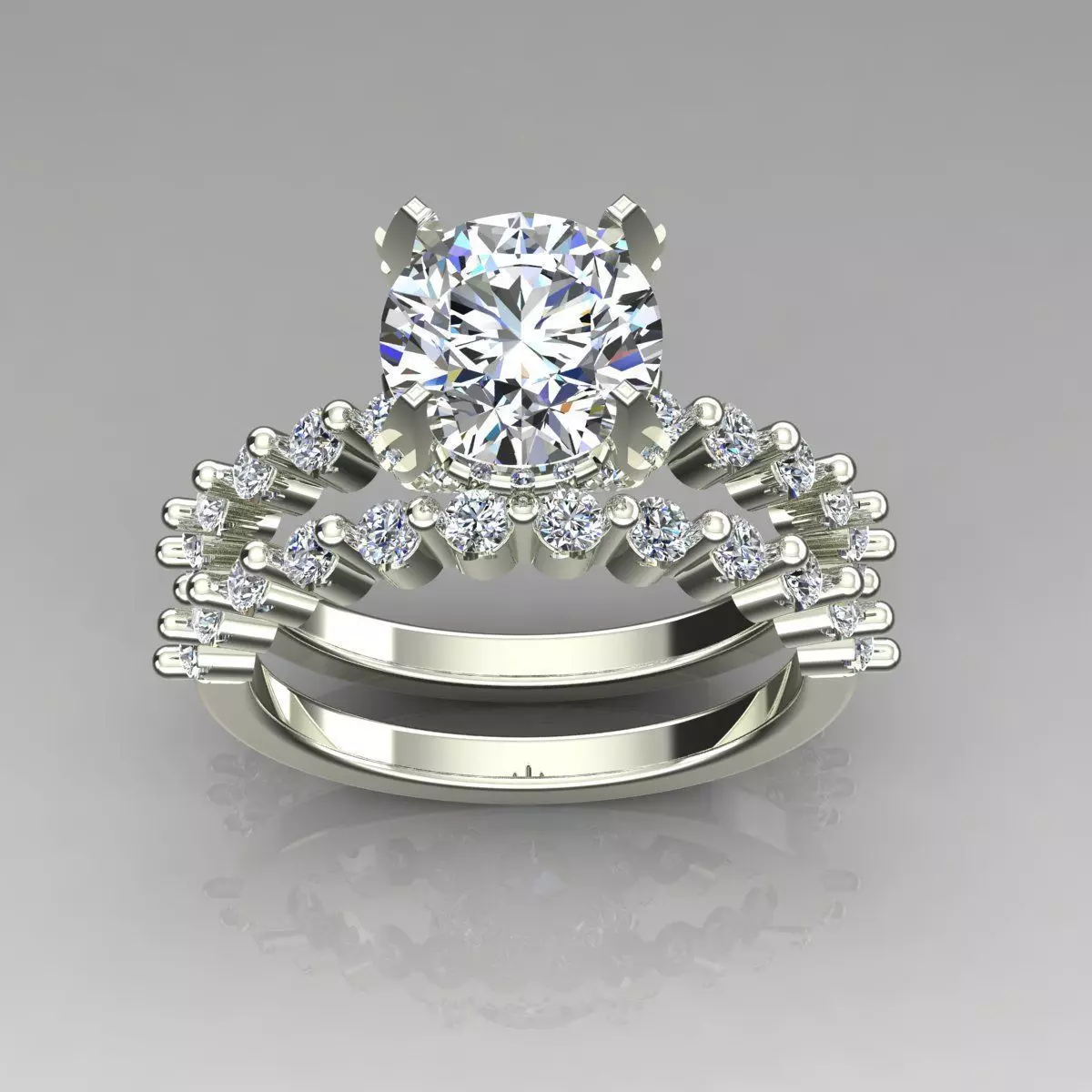 Solitaire Ring 3D print model_0