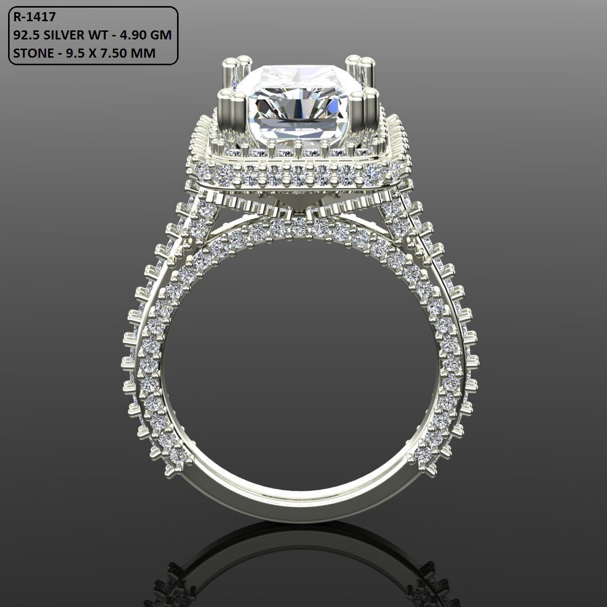Solitaire Ring 3D print model_2
