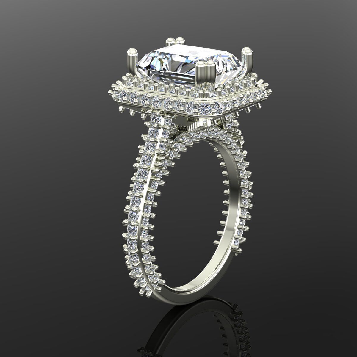 Solitaire Ring 3D print model_1