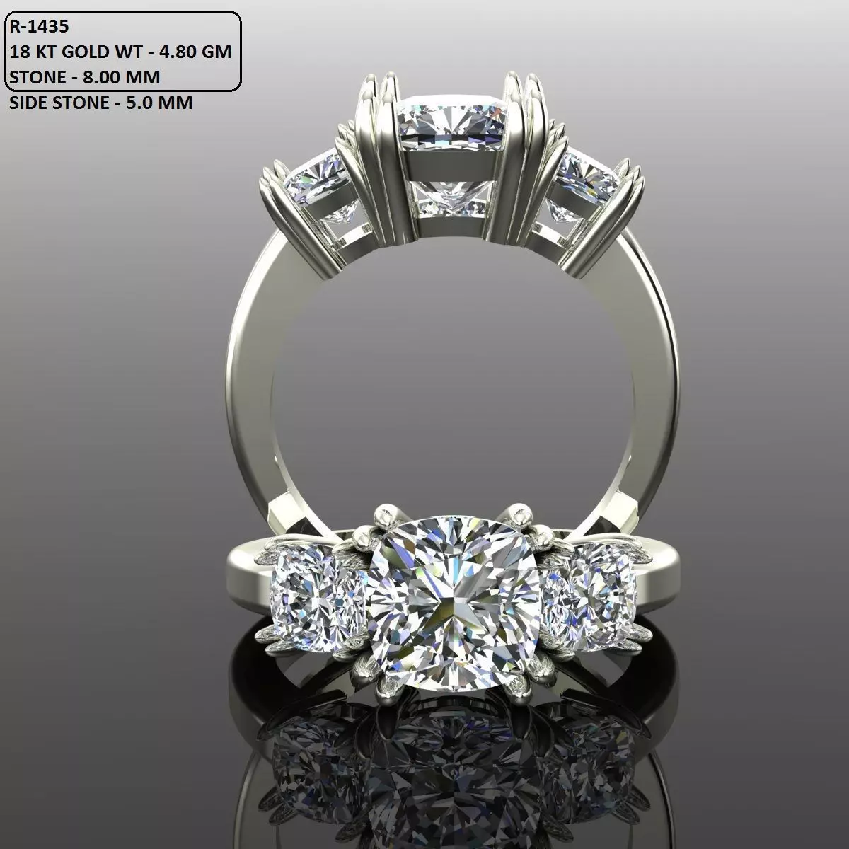 Solitaire Ring 3D print model_0