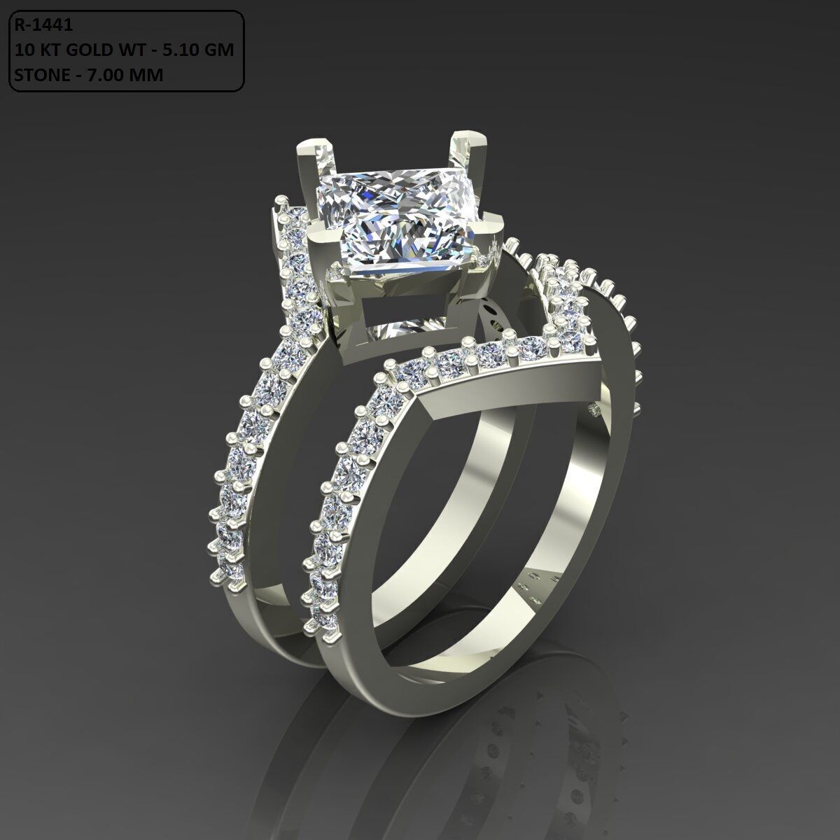 Solitaire Ring 3D print model_2