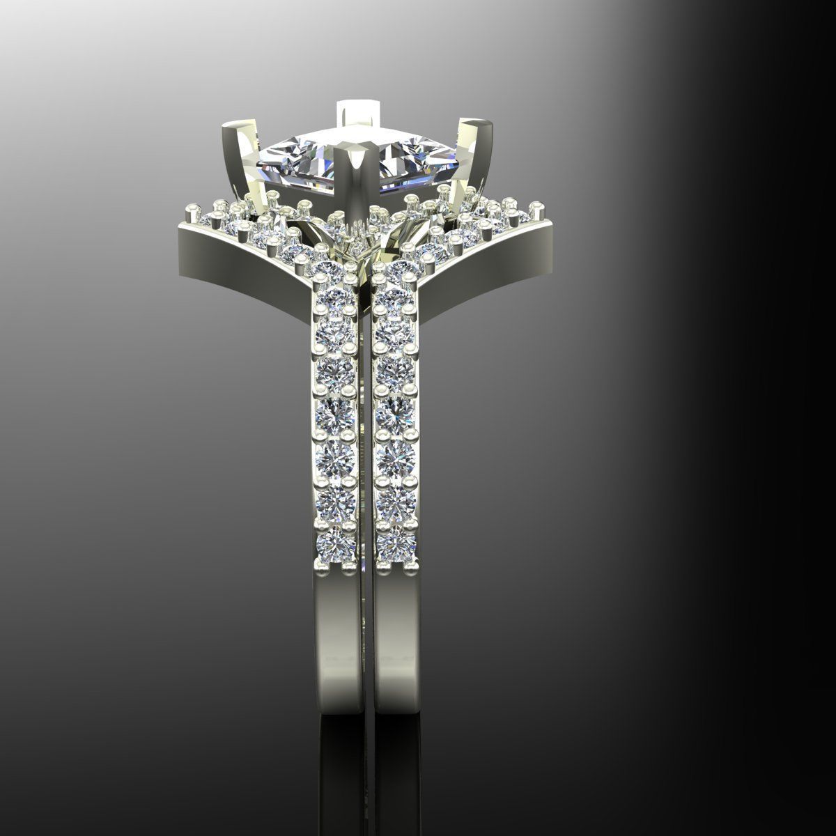 Solitaire Ring 3D print model_1