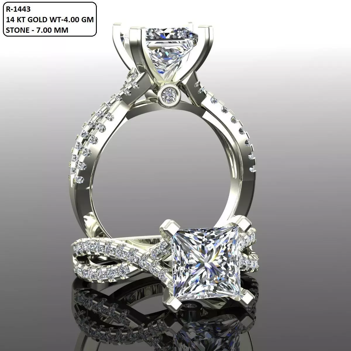 Solitaire Ring 3D print model_0