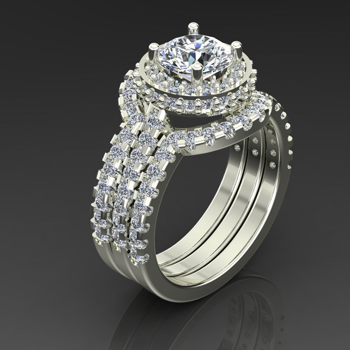 Solitaire Ring 3D print model_1