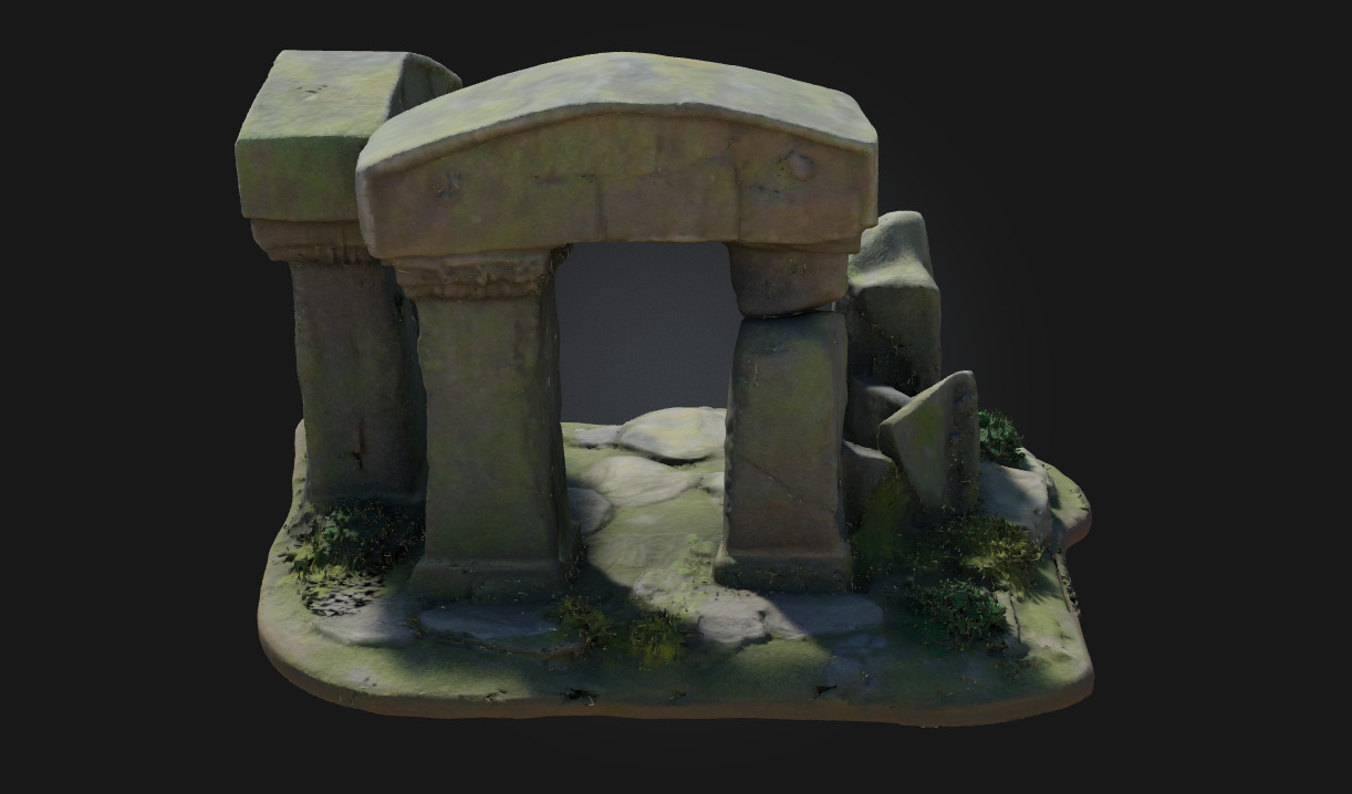 Ancient Ruins Diorama Echoes of a Lost Civilization 3D model_2