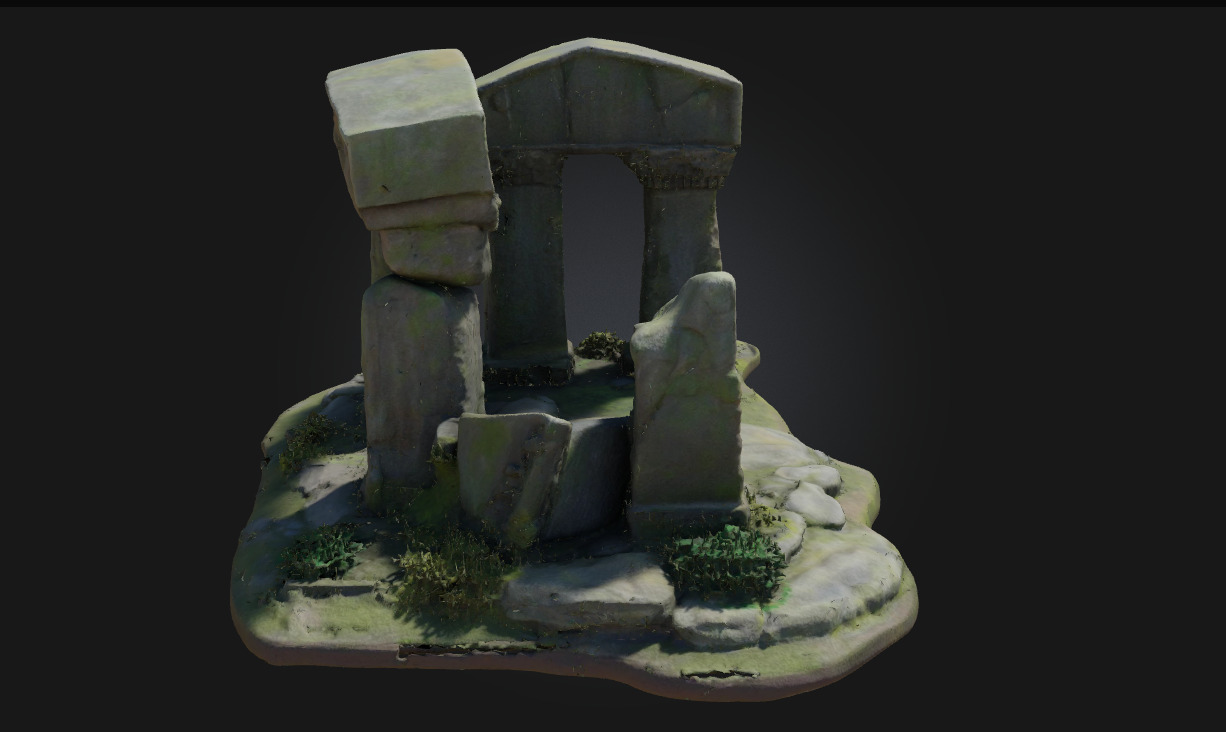 Ancient Ruins Diorama Echoes of a Lost Civilization 3D model_1