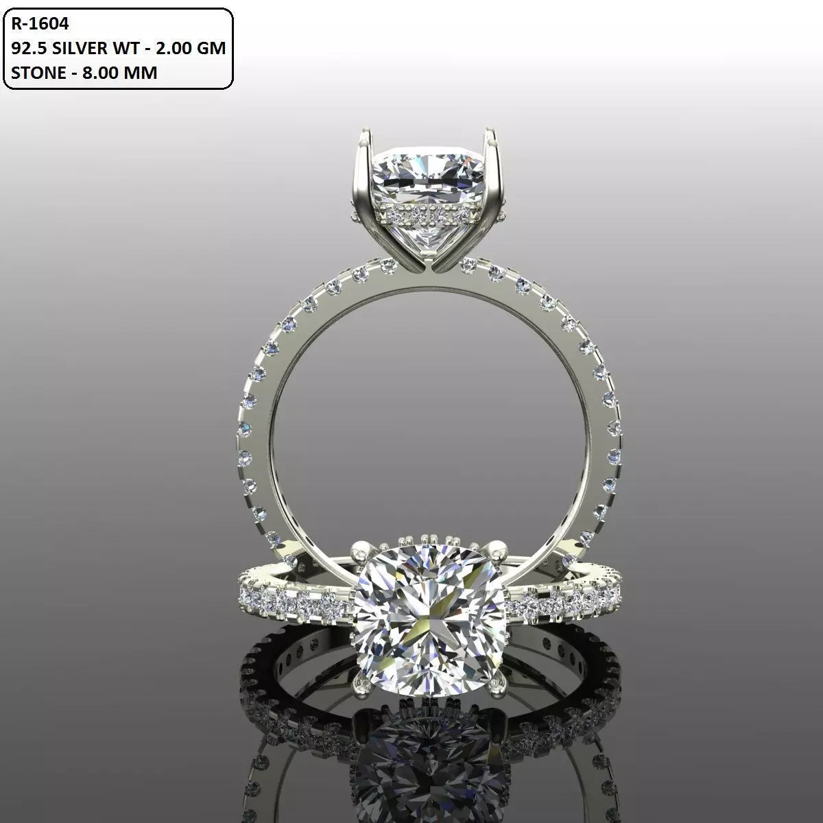 Solitaire Ring 3D print model_0